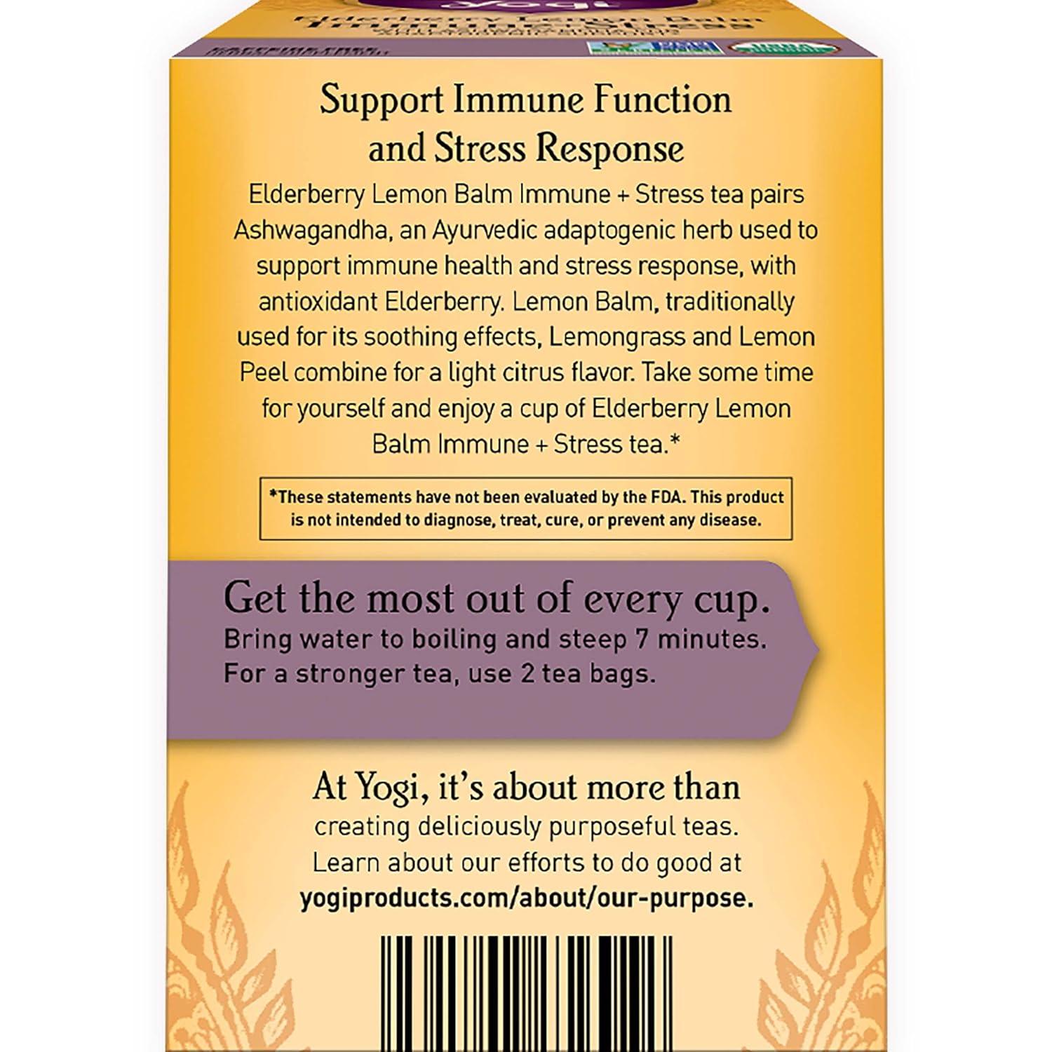 Yogi Tea Immune Support Tea Variety Pack - 16 Tea Bags per Pack (3 Packs) -  Immunity Support Tea Sampler Set - Sweet Lemon Everyday Immune Tea, Honey