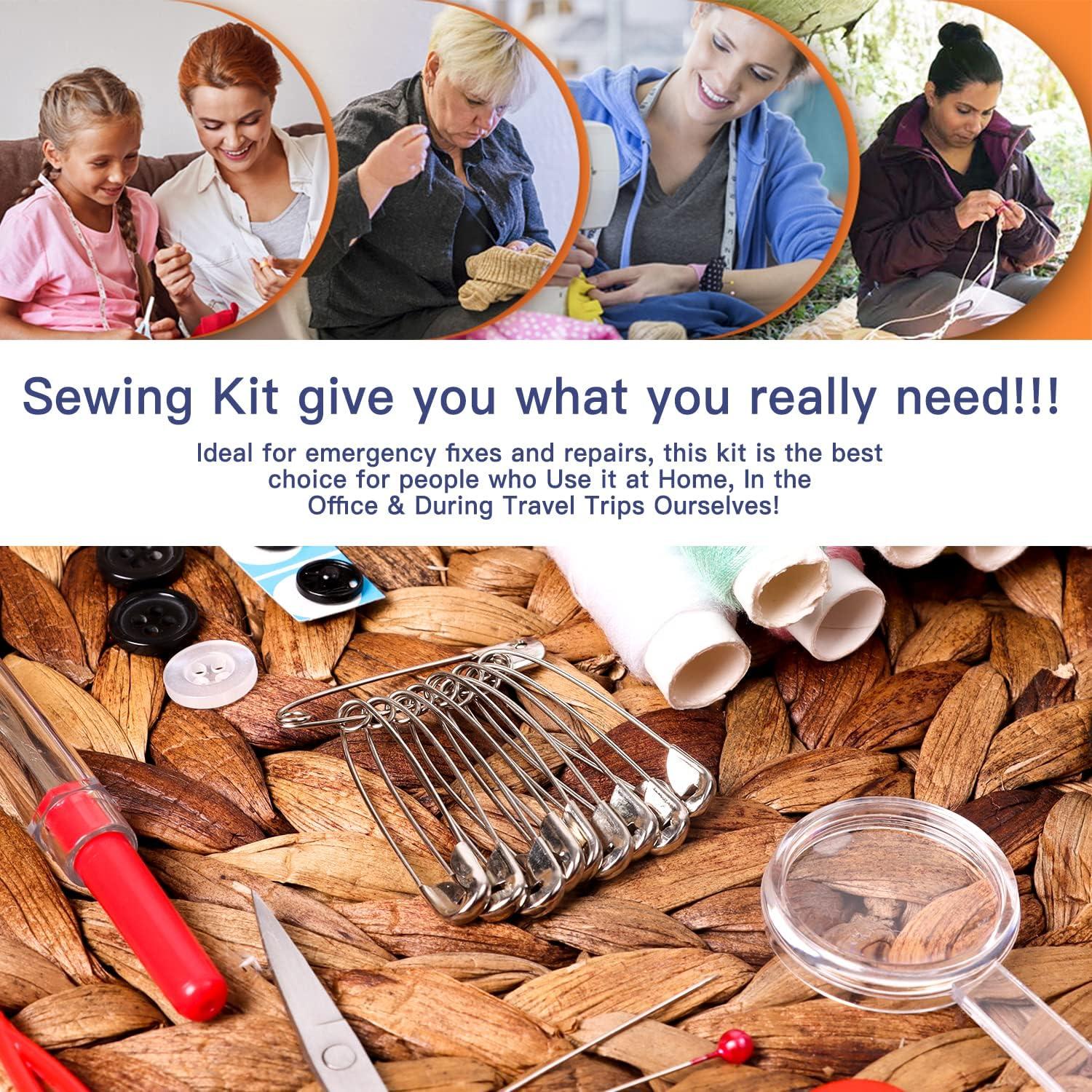 Travel Sewing Kit for Adults and Kids - Small Beginner Set w