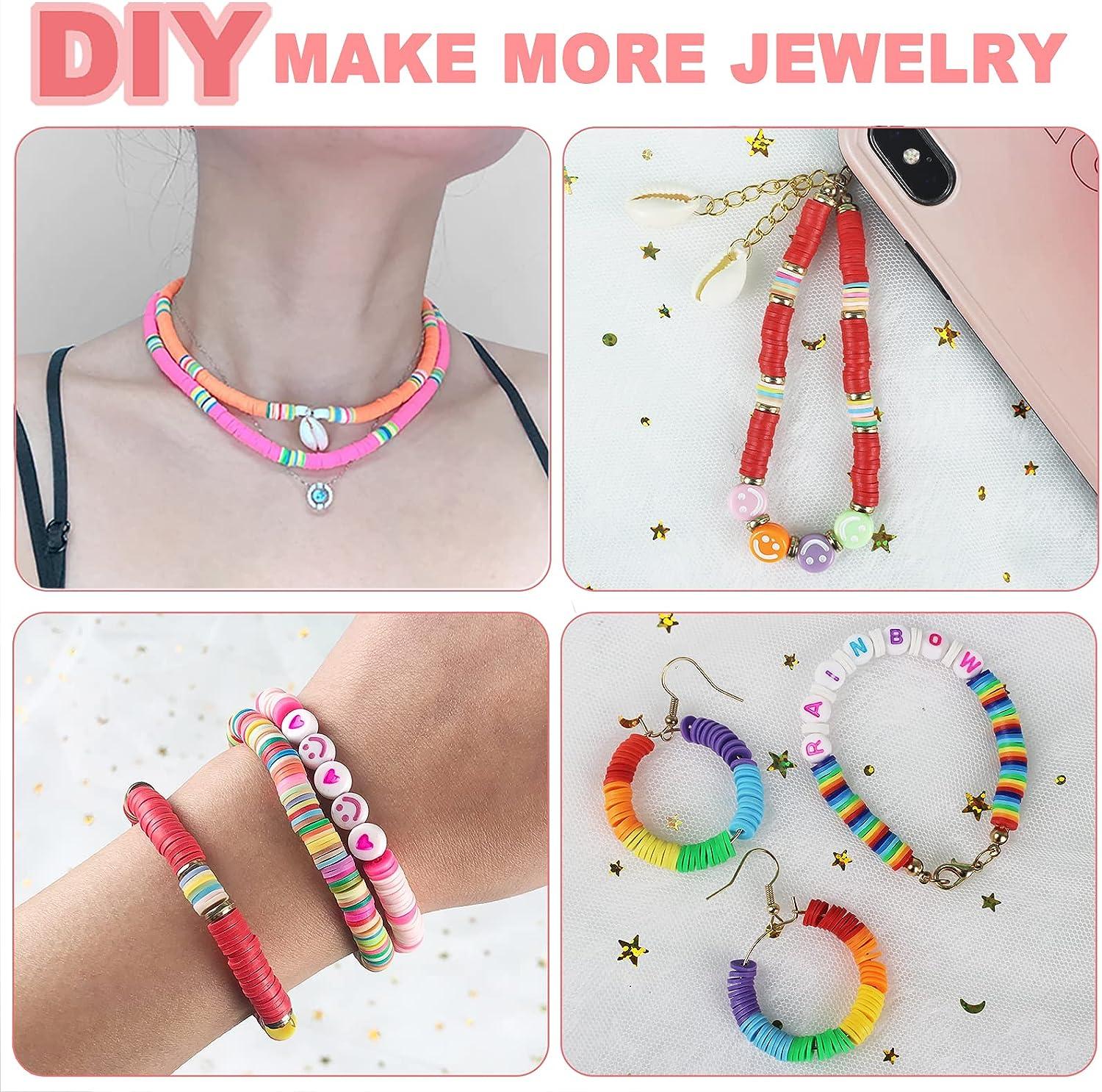 5100 Clay Beads Bracelet Making Kit, Friendship Bracelet Beads Flat Preppy  Beads