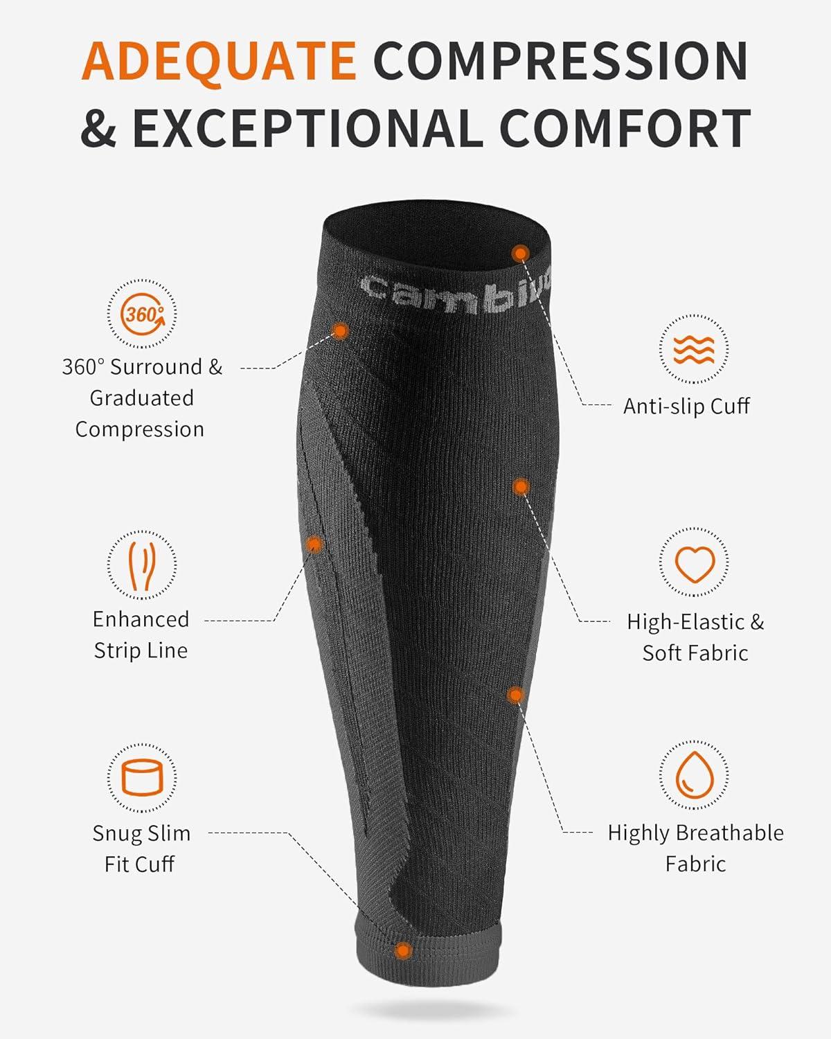 CAMBIVO Elbow Brace for Men and Women 2 Pack Compression Elbow