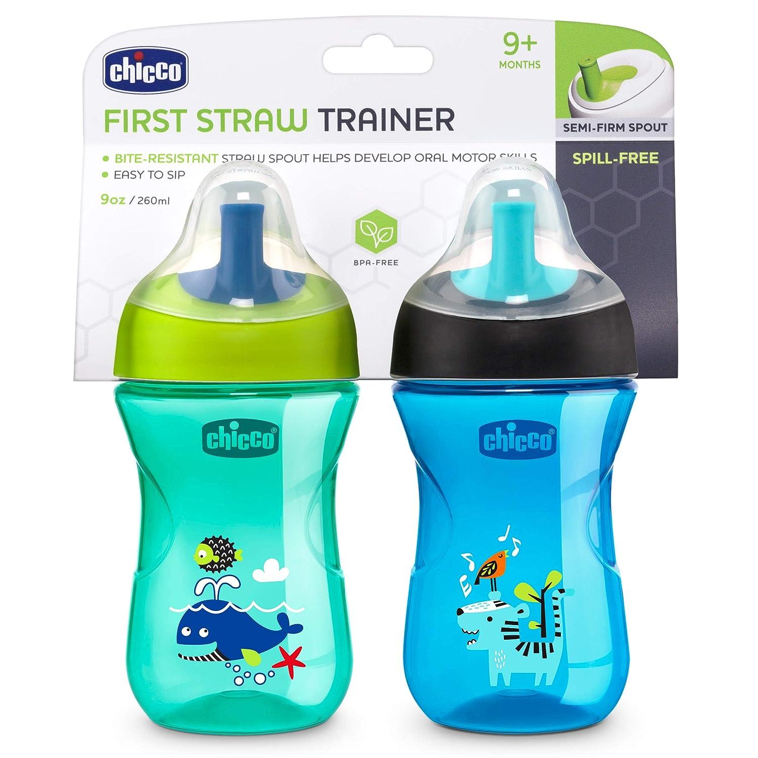 Chicco Silicone Spout Transition Sippy Cup 7oz 4m+, Blue