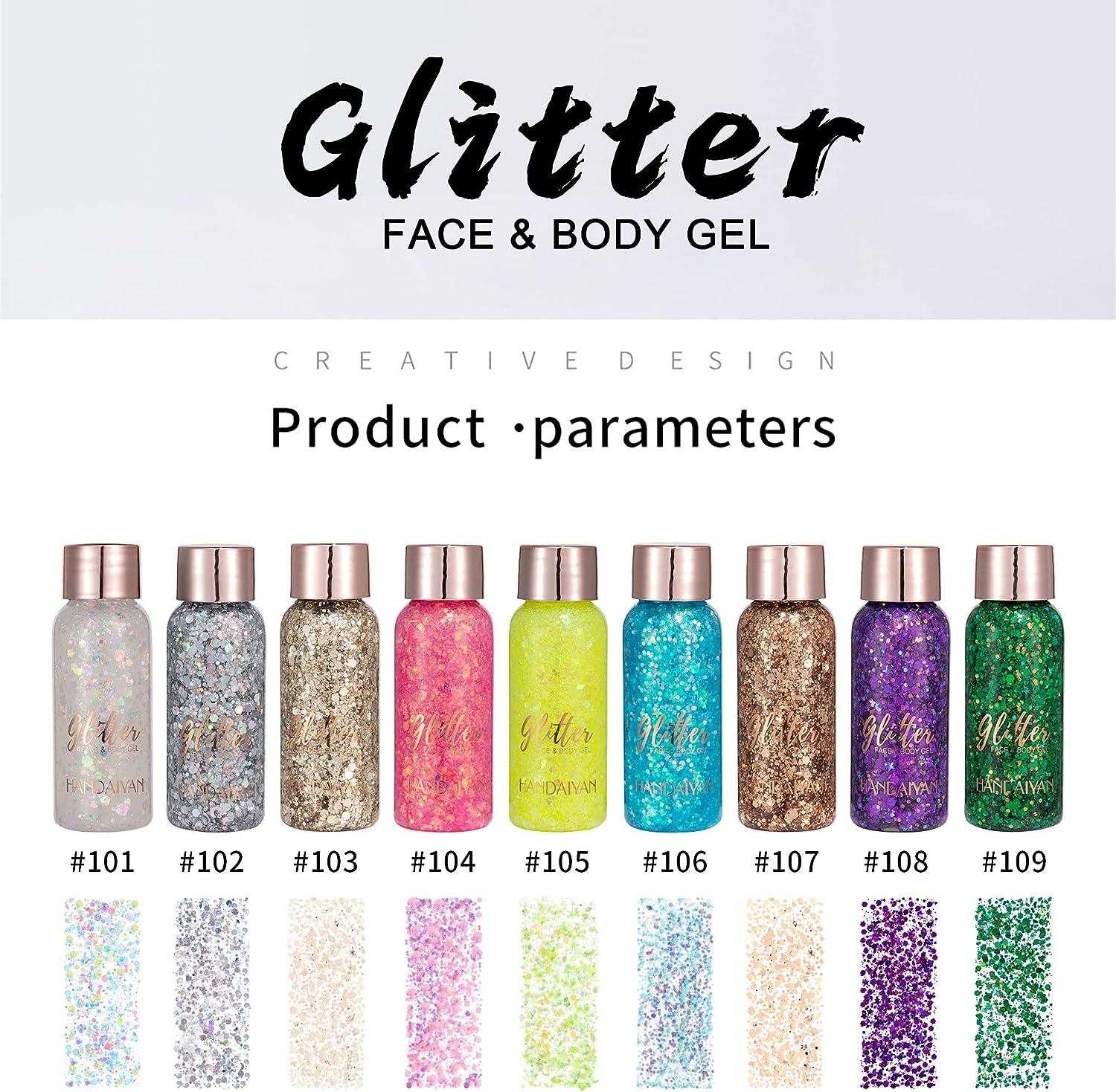 Multi-Colored Face & Body Glitter - Mermaid Sequin Body Glitter