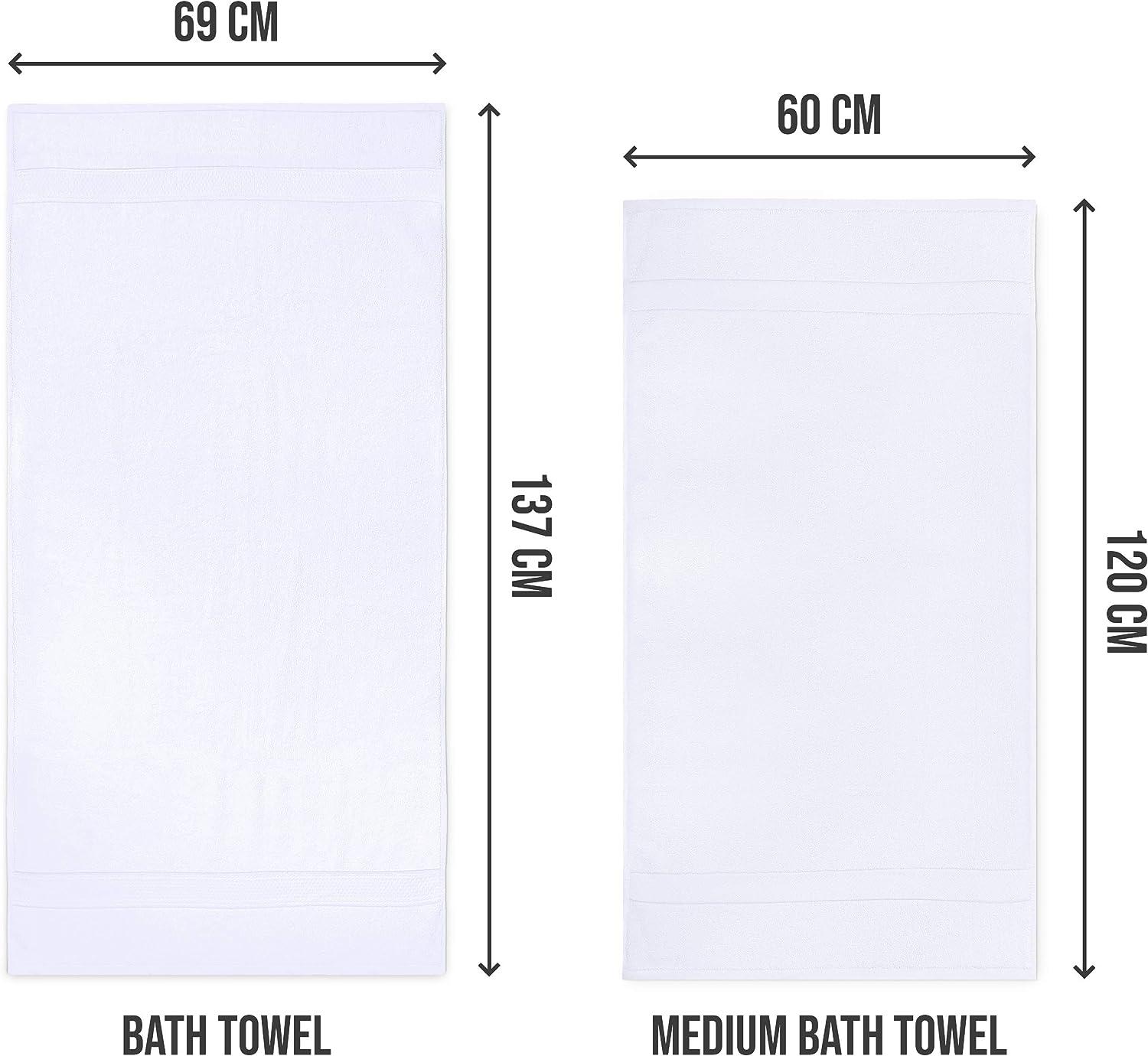 Utopia Towels 6 Pack Bath Towel Set, 100% Ring Spun Cotton (24 x 48 Inches)  Medi