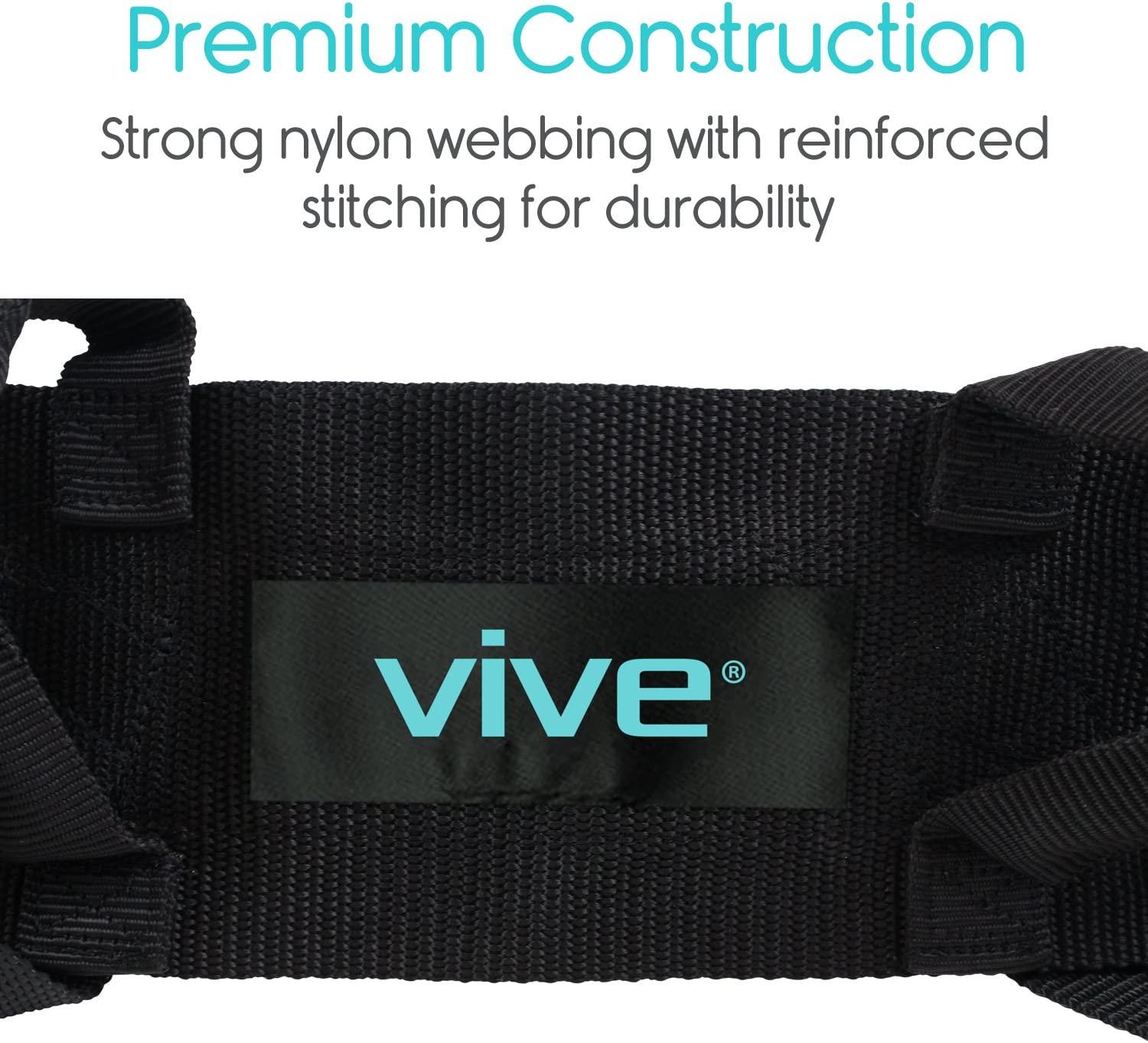 Transfer Belt with Leg Loops by Vive - Medical Nursing Safety Gait Assist  Device - Bariatrics Pediatric Elderly Occupational & Physical Therapy -  Long