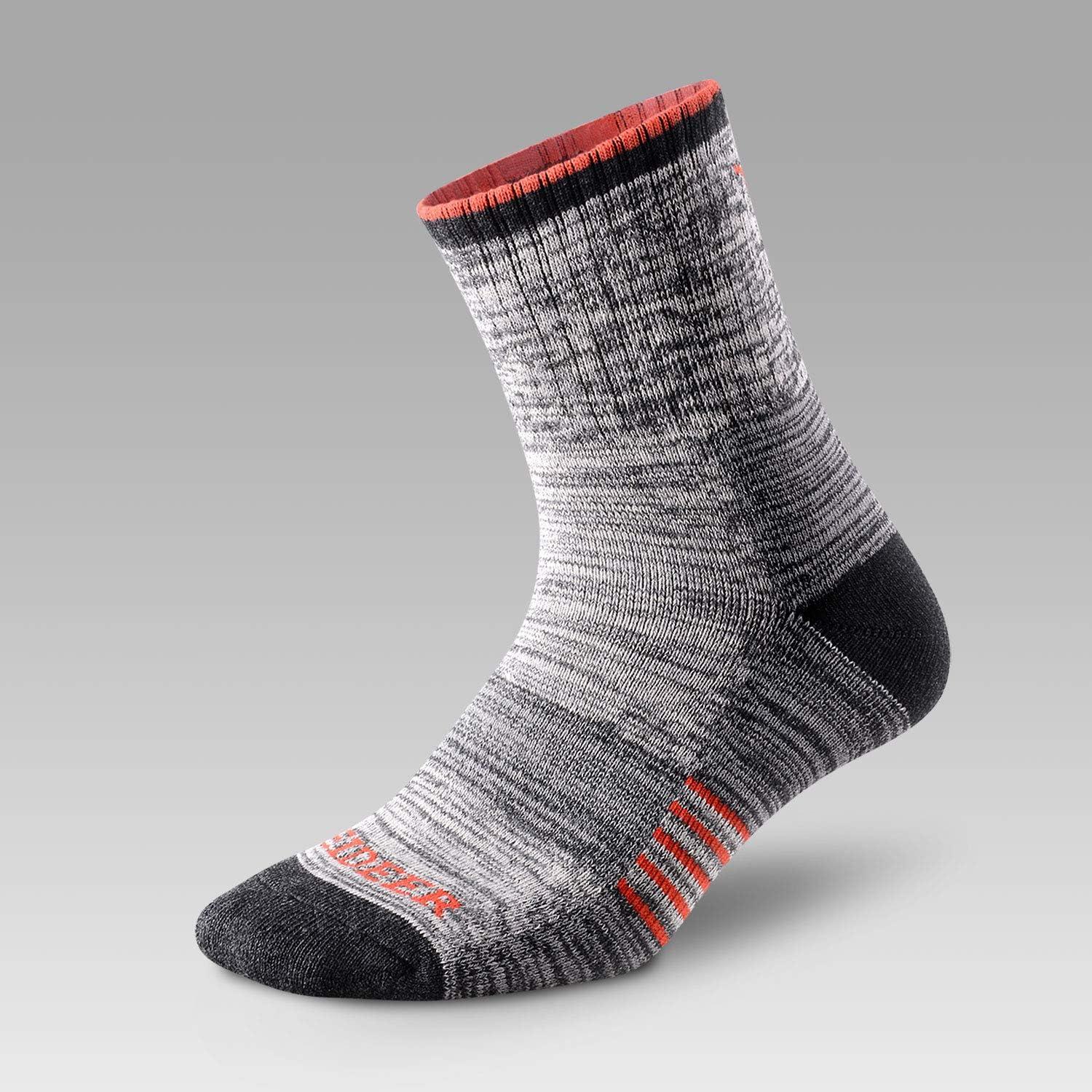FEIDEER Men's Hiking Walking Socks, Multi-pack Wicking Cushioned Outdoor  Recreation Quarter Crew Socks