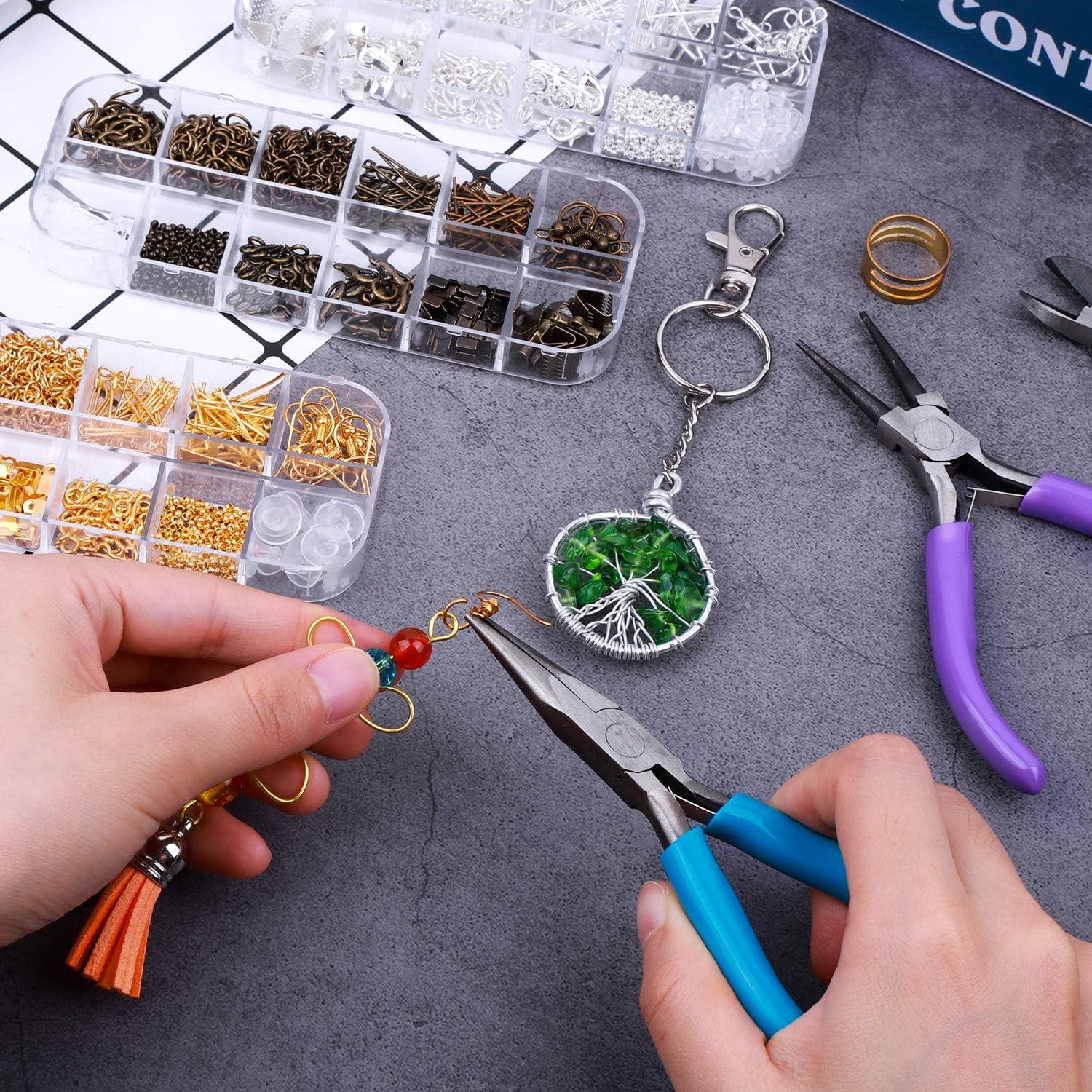 PAXCOO Jewelry Making Supplies Kit with Jewelry Tools, Jewelry Wires and  Jewelry Findings for Jewelry Repair and Beading