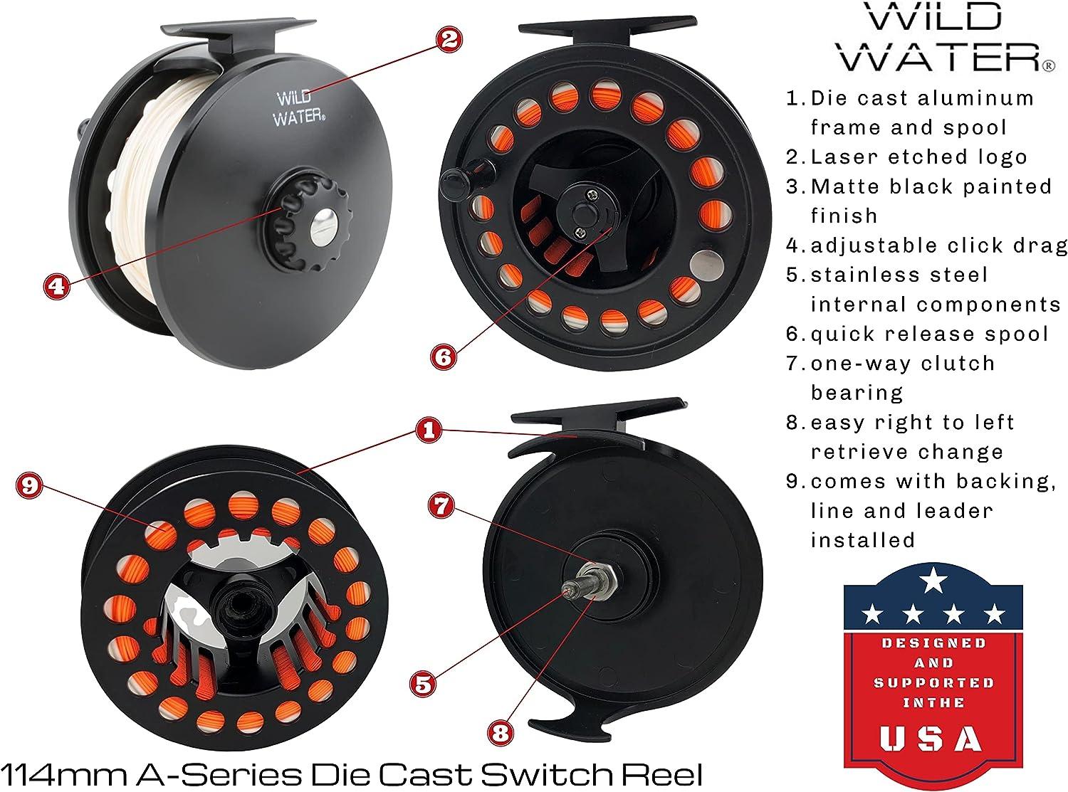 Wild Water Deluxe Fly Fishing Combo Starter Kit, 5 or 6 Weight 9