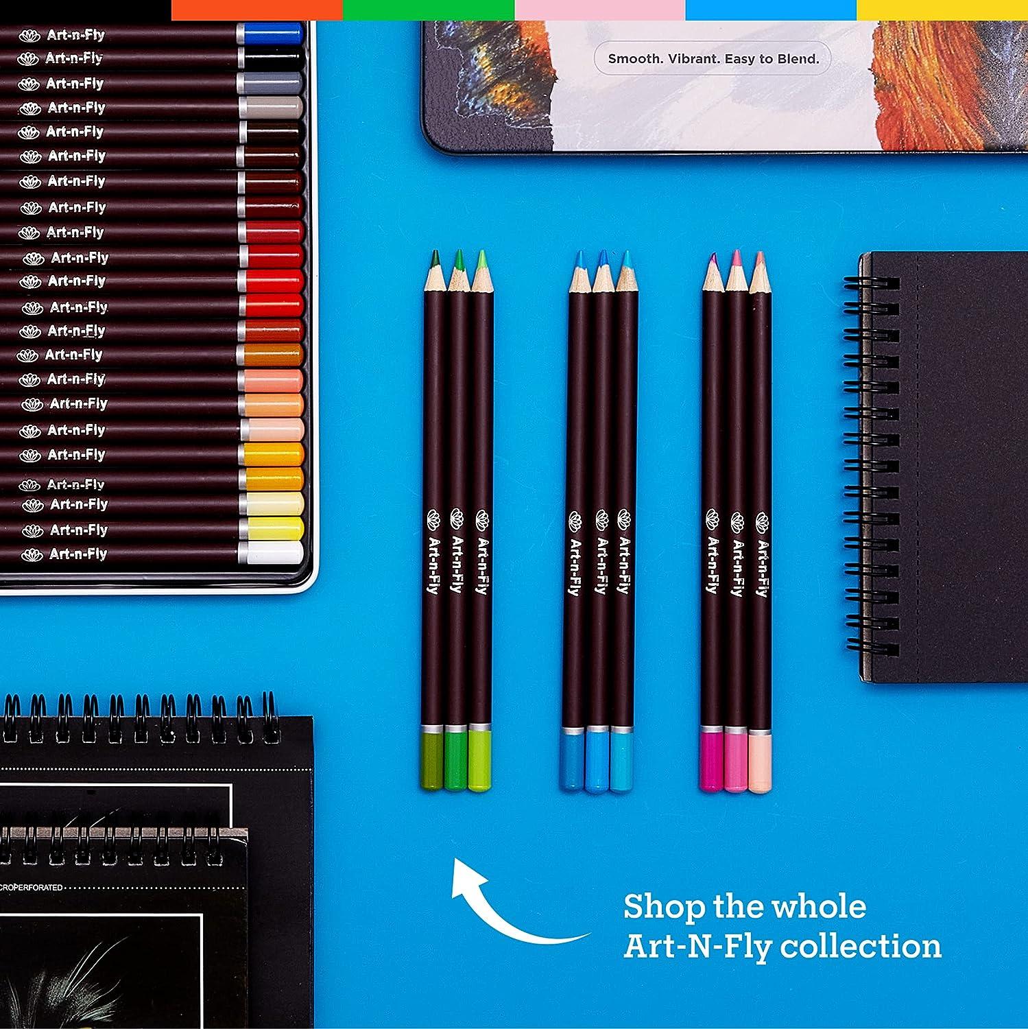 Art-N-Fly 32 Sheets Black Sketch Pad 9x12 - Black Sketchbook Drawing  Paper, Perforated Edge on Spiral Bound 88 LB - Art Black Sketch Book for  Colored Pencils, Graphite, Charcoal, Pastels & Gel