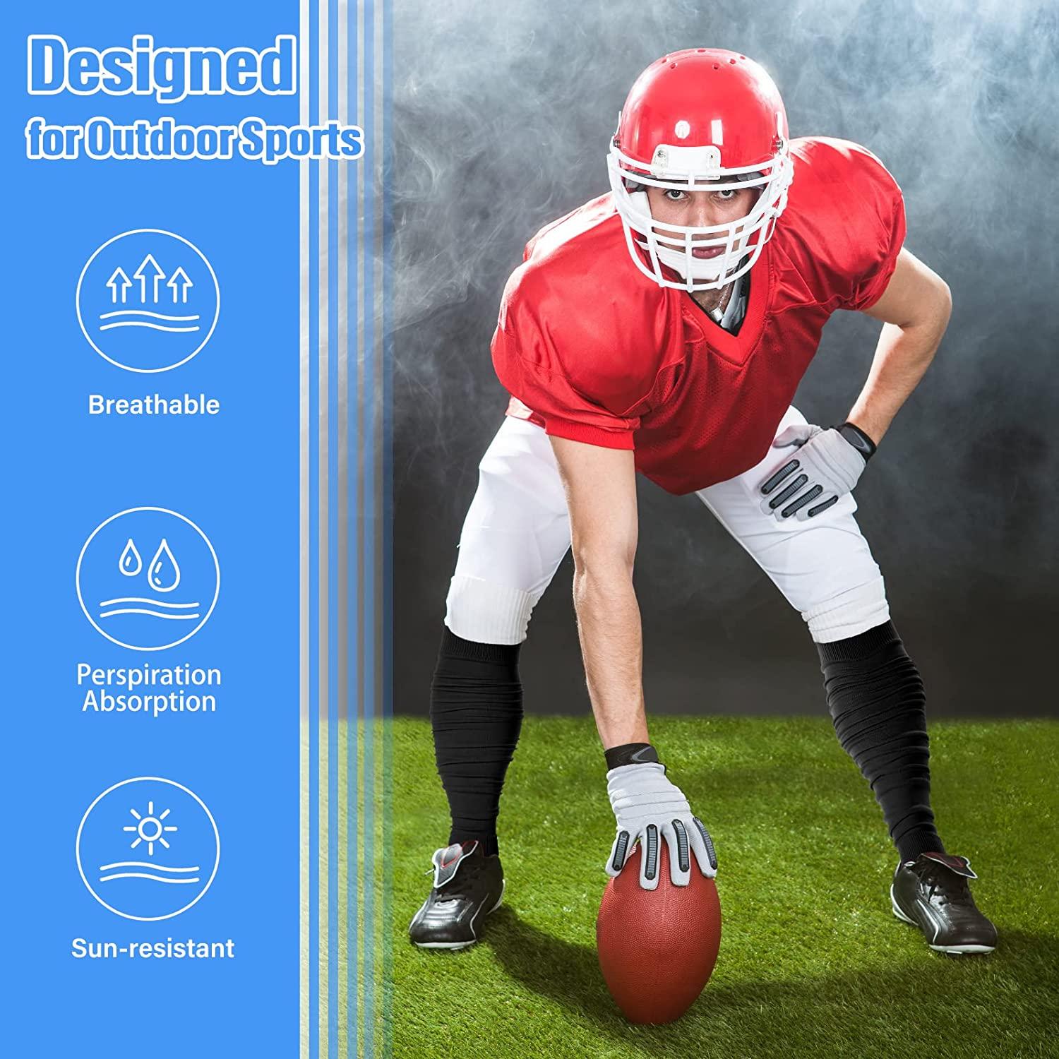  FieldPro Football Leg Sleeve for Adult & Youth - 2 Pairs, 6  Colors Leg Sleeves for Men Football
