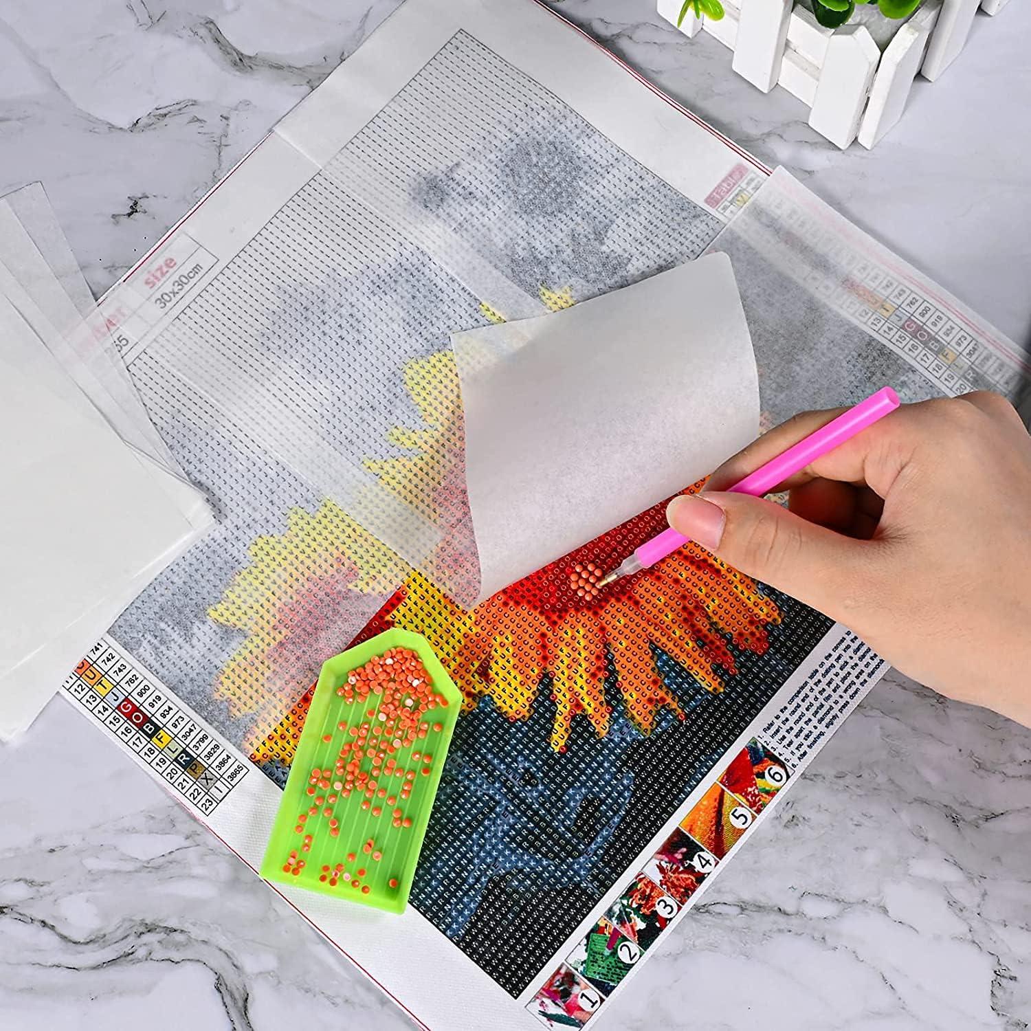 300 Pieces Diamond Painting Release Paper 15 x 15 cm and 15 x 10 cm Diamond  Painting Cover Replacement Double-Sided Non-Stick Cover Replacement 5D  Diamond Painting Accessories Tool for Adult Kids 300PCS