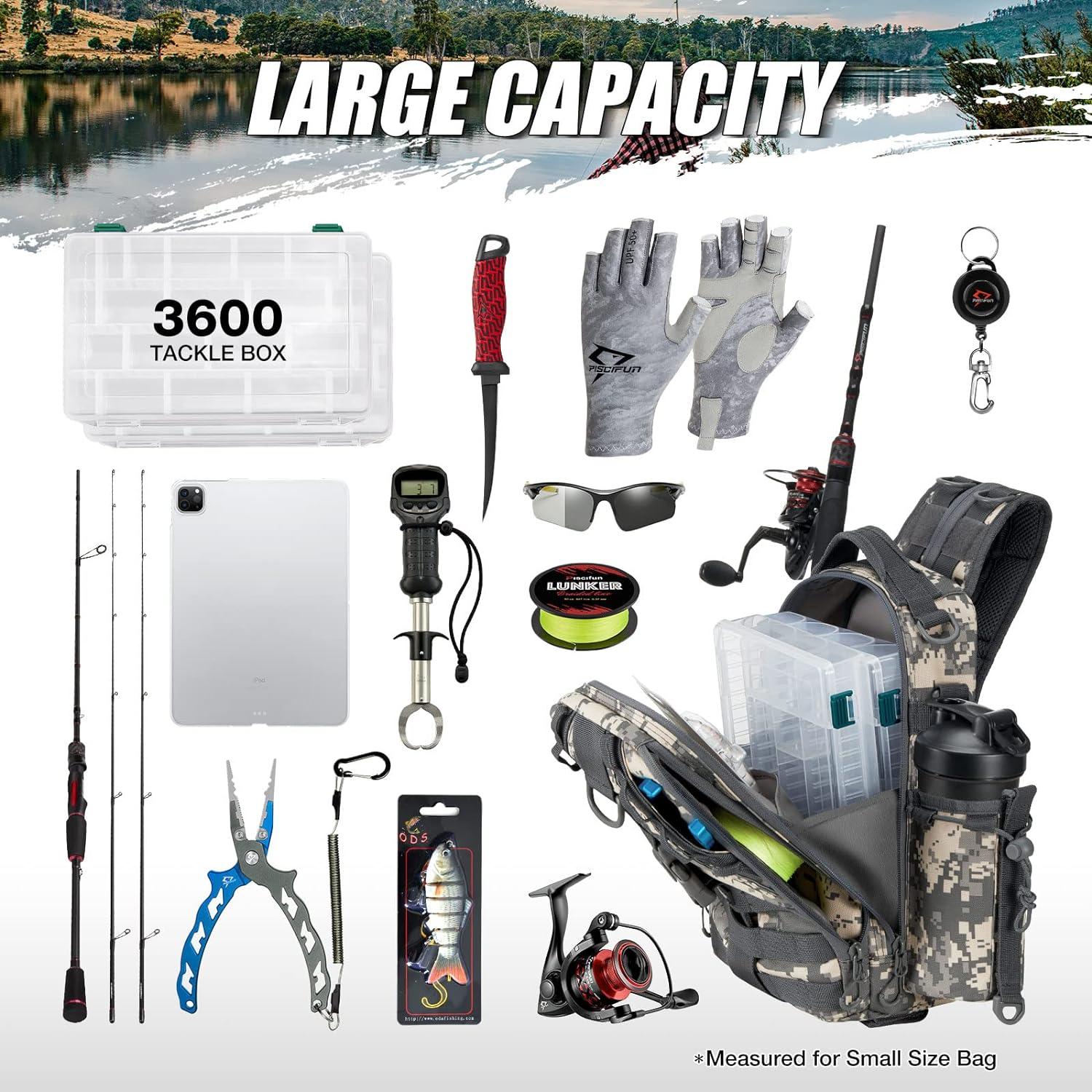 Piscifun Fishing Tackle Backpack with Rod & Gear Kosovo