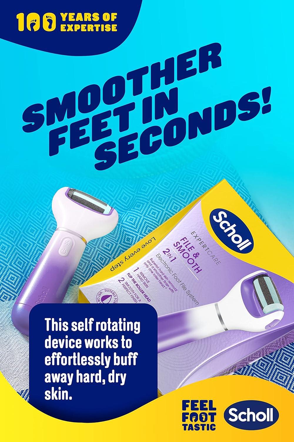 Scholl Velvet Smooth 2in1 File and Smooth Electric Foot File Pedi, for Hard  Skin and Callus Removal »