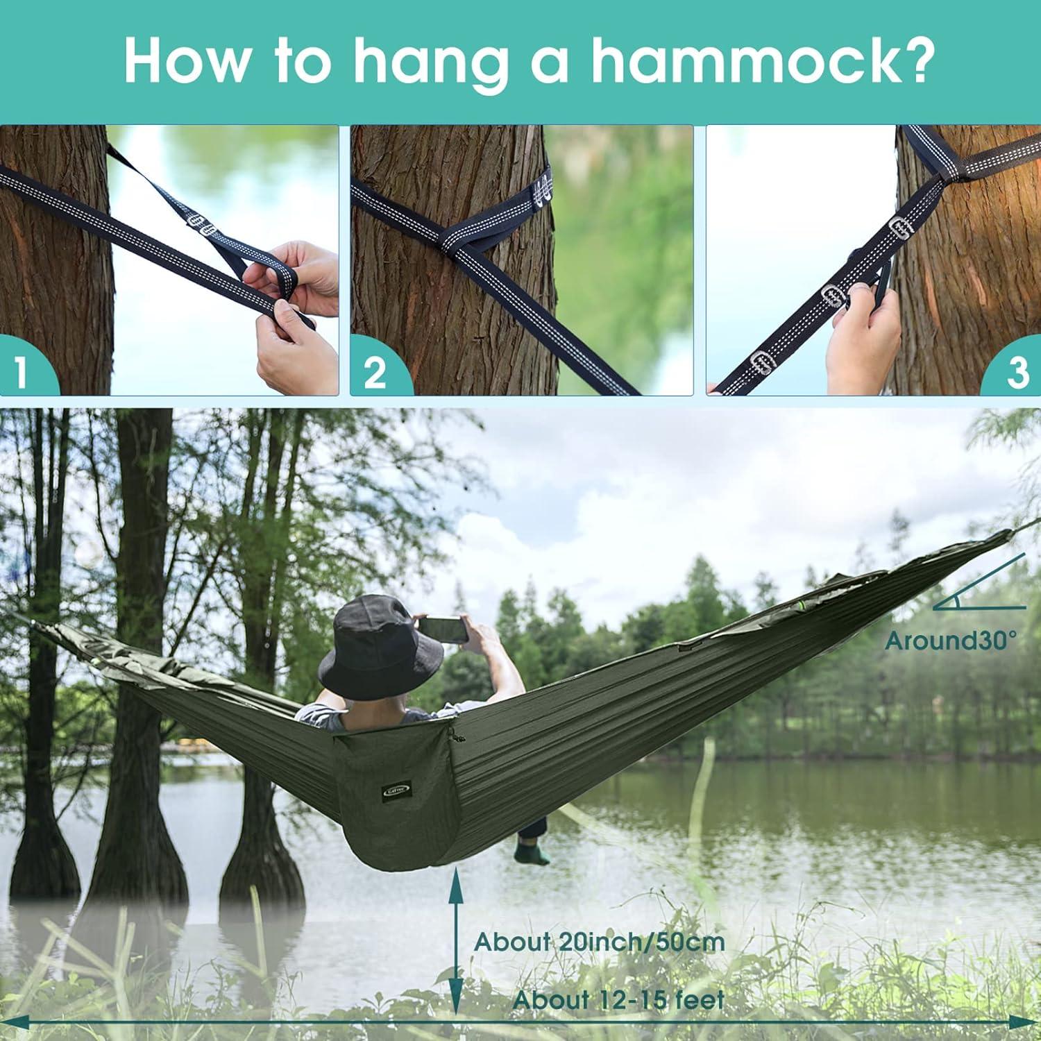G4Free Double Camping Hammock - Portable High Strength Hammock