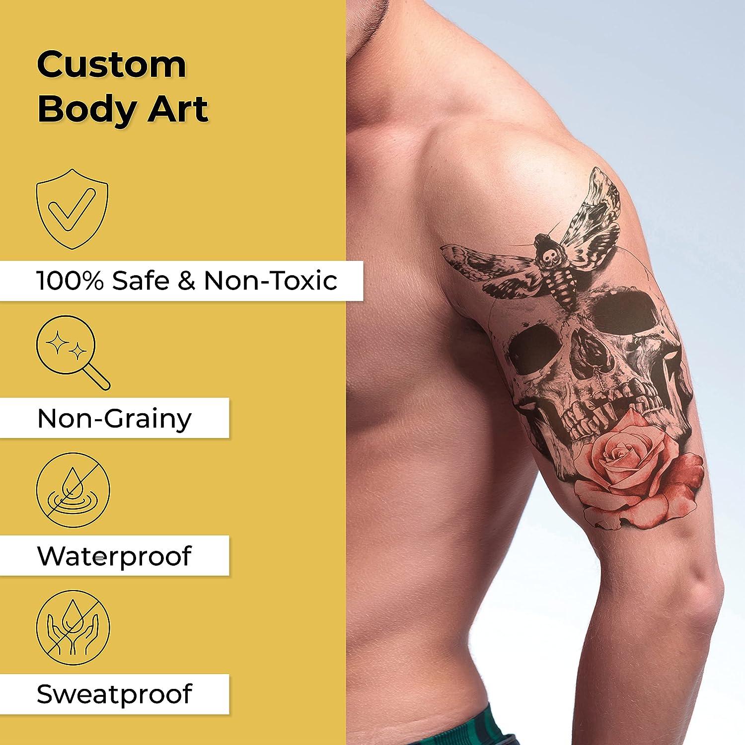 Waterproof Temporary Tattoo Sticker Planet Compass Gear Leg Back Arm Hand  Body Art Flash Tatoo Fake Tatto For Women Men - Temporary Tattoos -  AliExpress