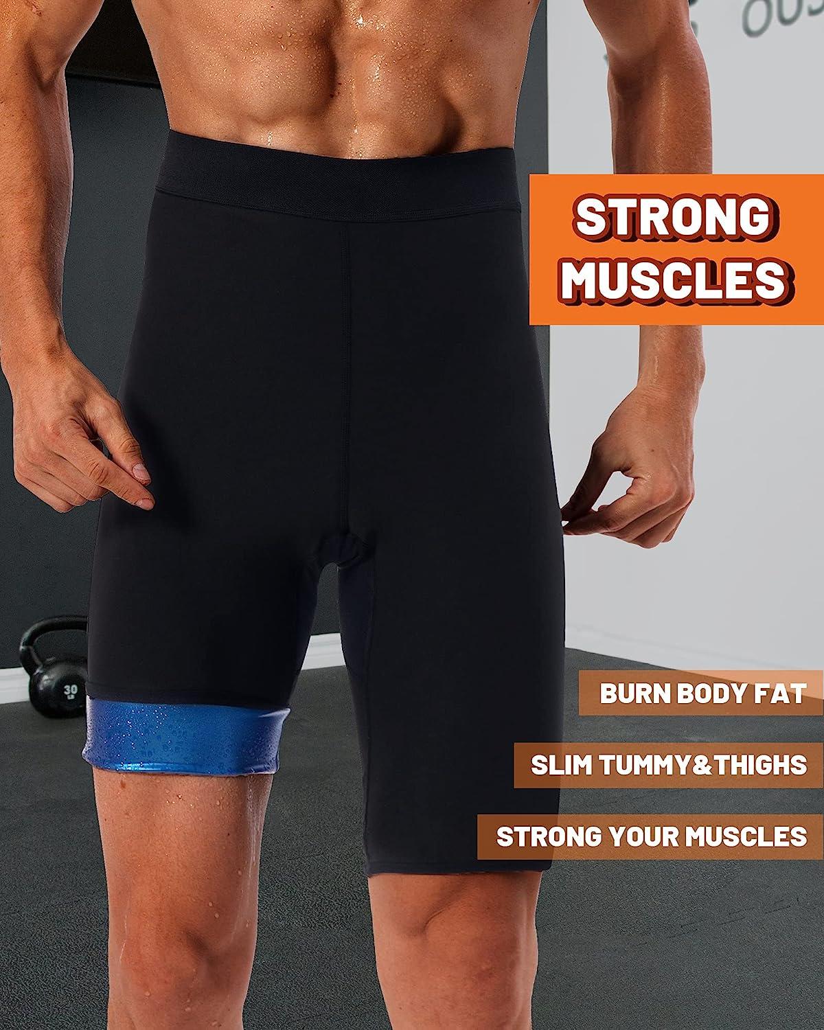 Mens Gym Thermo Tights Sweat Sauna Shorts Slim Body Shaper Pants For Weight  Loss