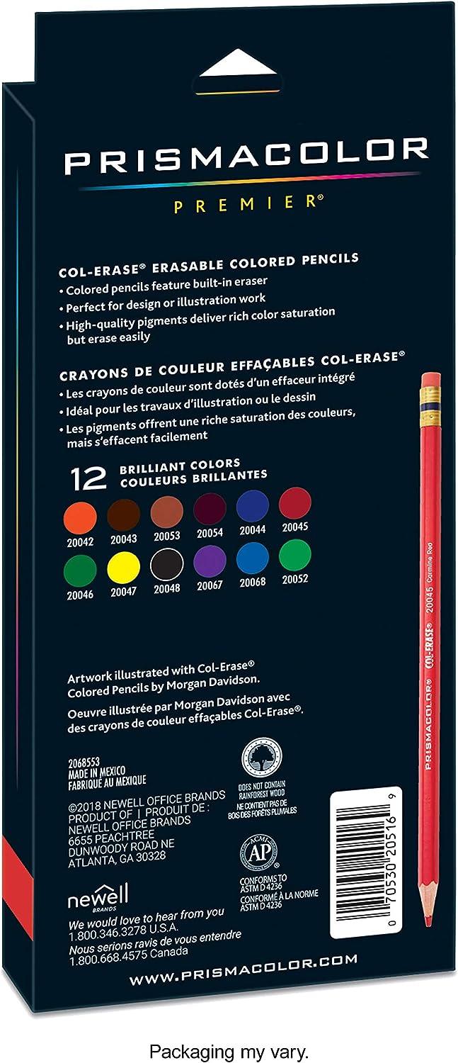 Prismacolor Premier Col-Erase Colored Pencils, Box of 12 Pencils