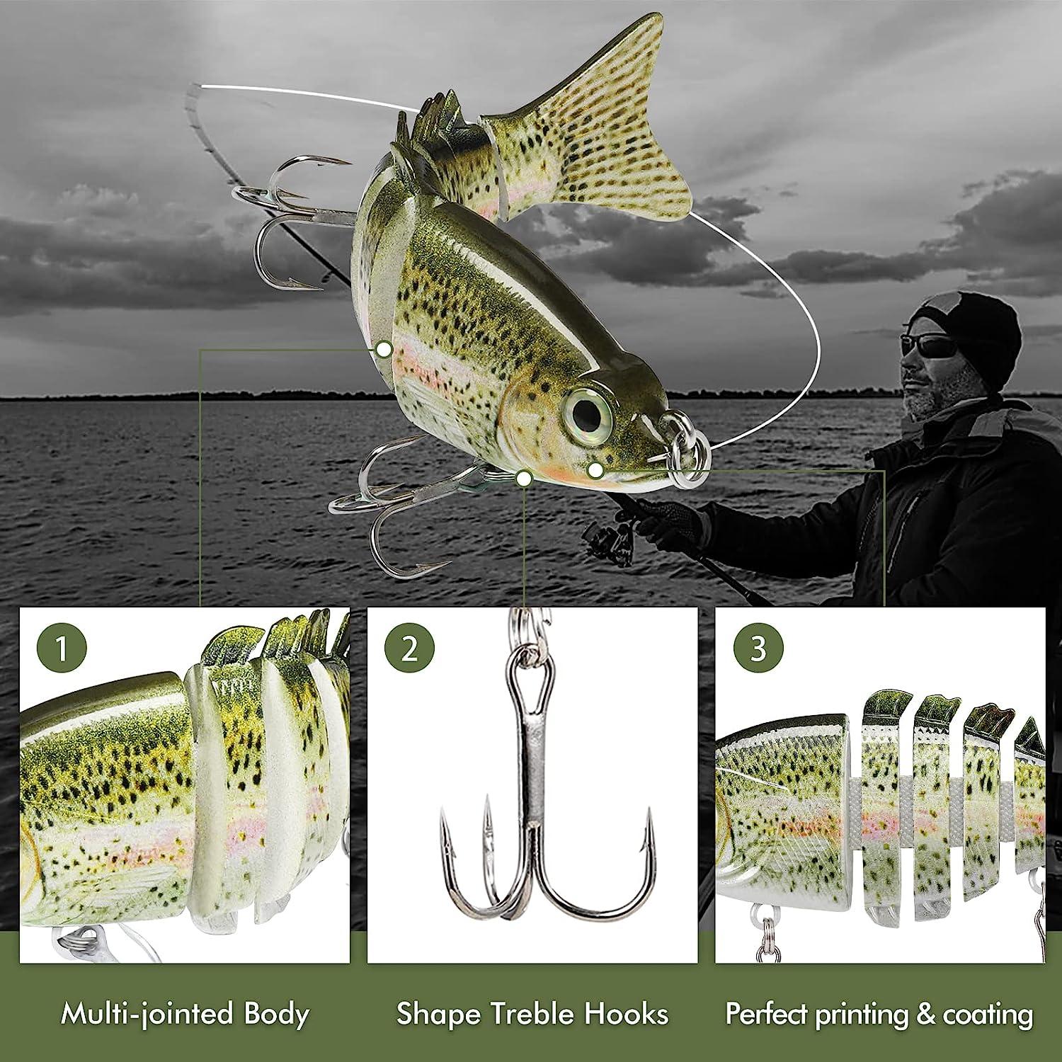 White) - TRUSCEND Fishing Lures for Bass Trout 4.7 18cm Multi Jointed  Swimbaits Slow Sinking Bionic Swimming Lures Bass Freshwater Saltwater Bass  Fishing Lures Kit Lifelike: Buy Online at Best Price in