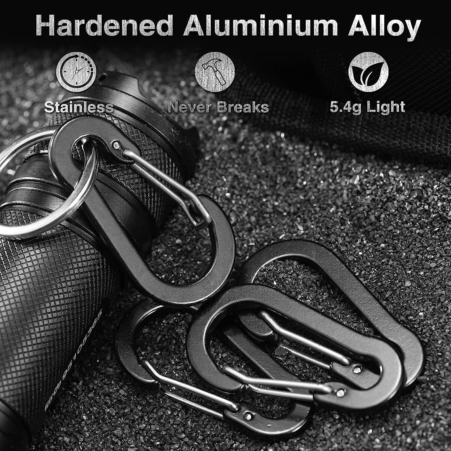 5/10pcs Mini Carabiner Clip Keychain Aluminum Alloy Buckle Spring