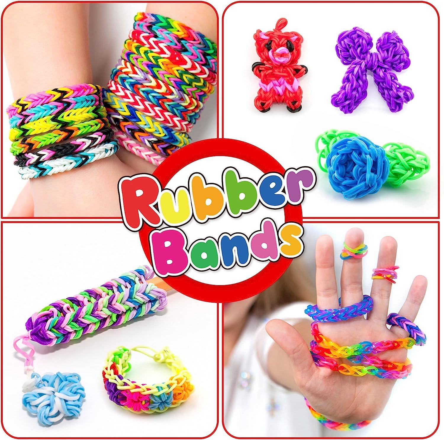 Loom Bands Refill, Looming Bands, Loom Rubber Band Refill Kit, 4500+  Colorful Rubber Bands Set, Friendship Bracelet Making Kit, Weaving DIY  Craft Birt