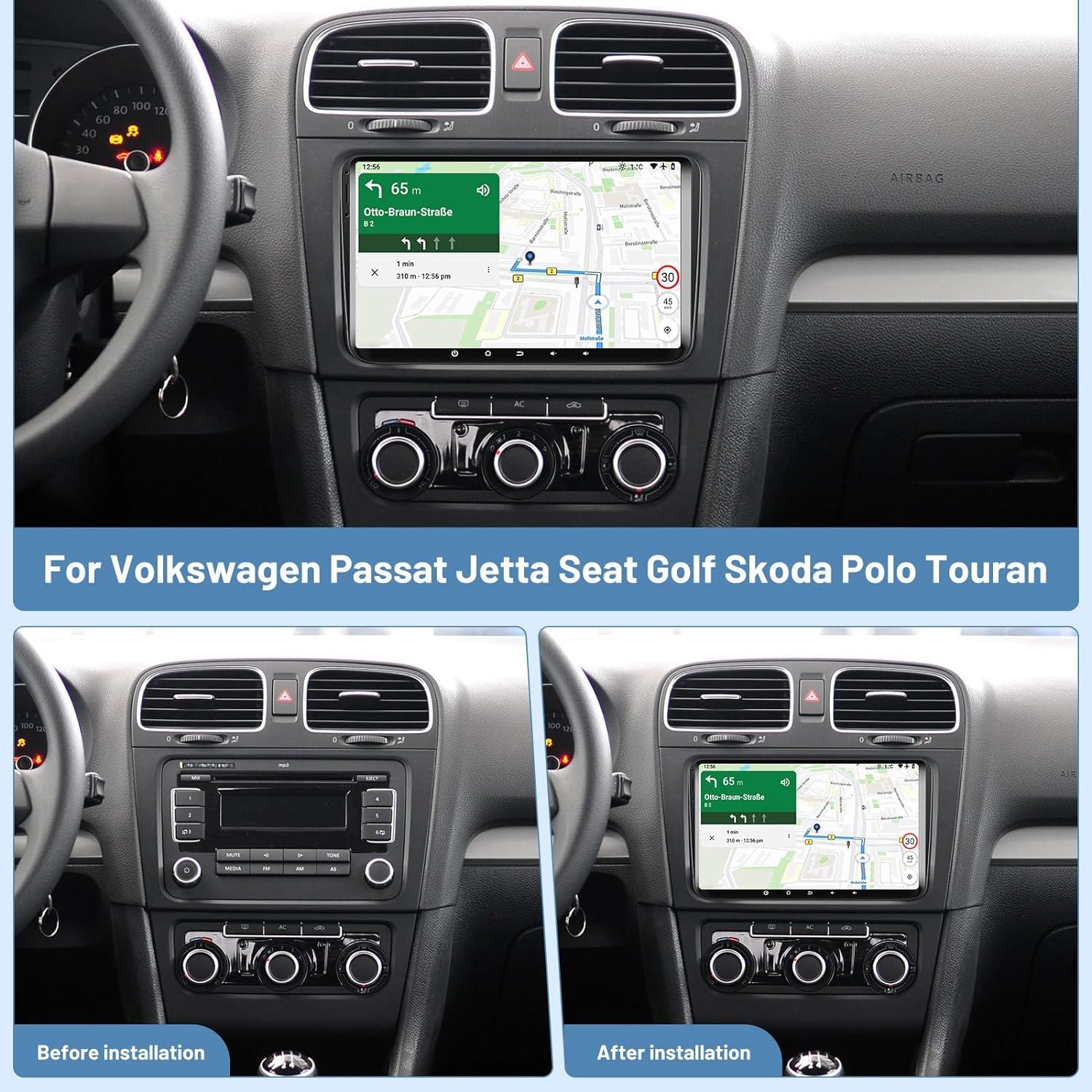 2+32G 9 inch Android 11 Car Radio for VW Passat Jetta Seat Golf
