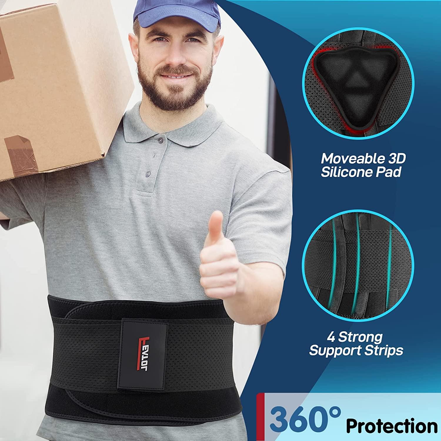 FEATOL Back Brace Support Belt-Lumbar Support Back Brace for Back Pain,  Sciatica, Scoliosis, Herniated Disc Adjustable Support Straps-Lower Back  Brace