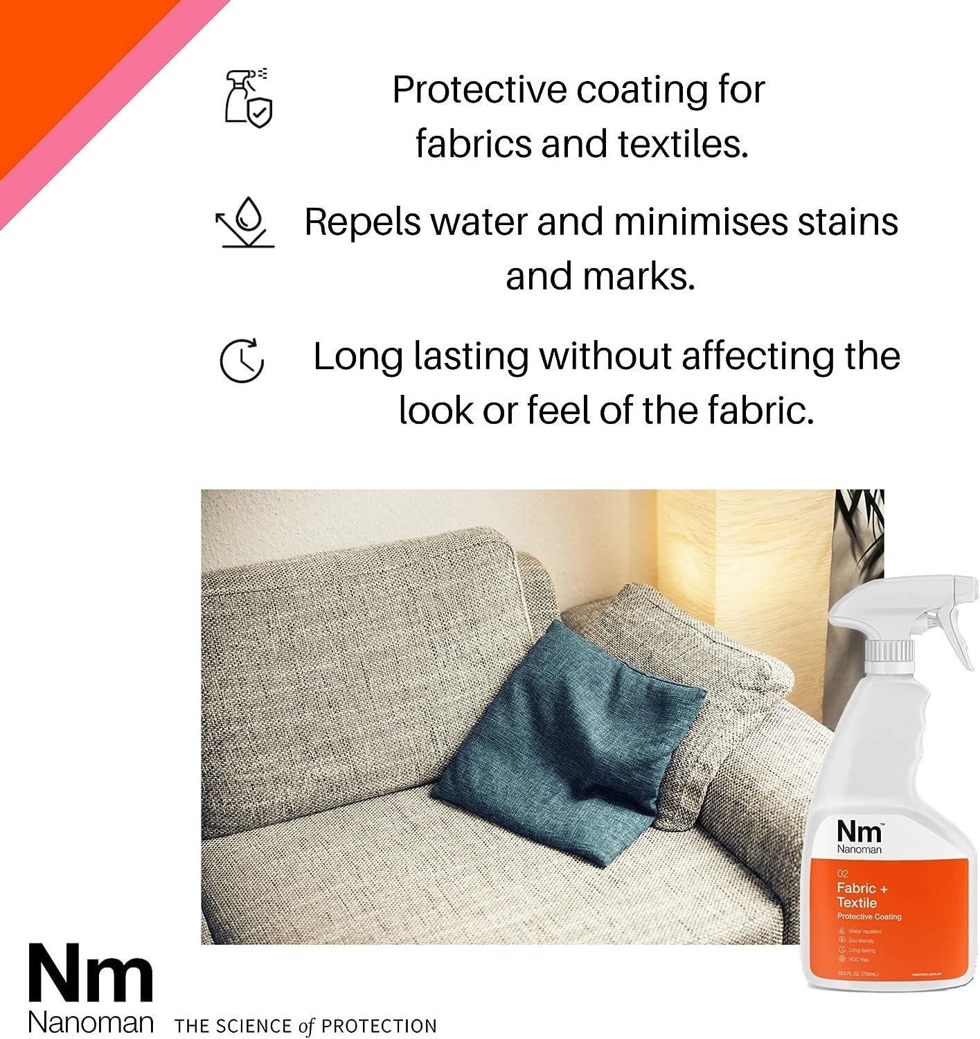NANOMAN Spray repelente al agua/impermeable para zapatos y tela, incluido  ante de cuero nobuck y ecológico. Fórmula nanotecnológica libre de alcohol  y