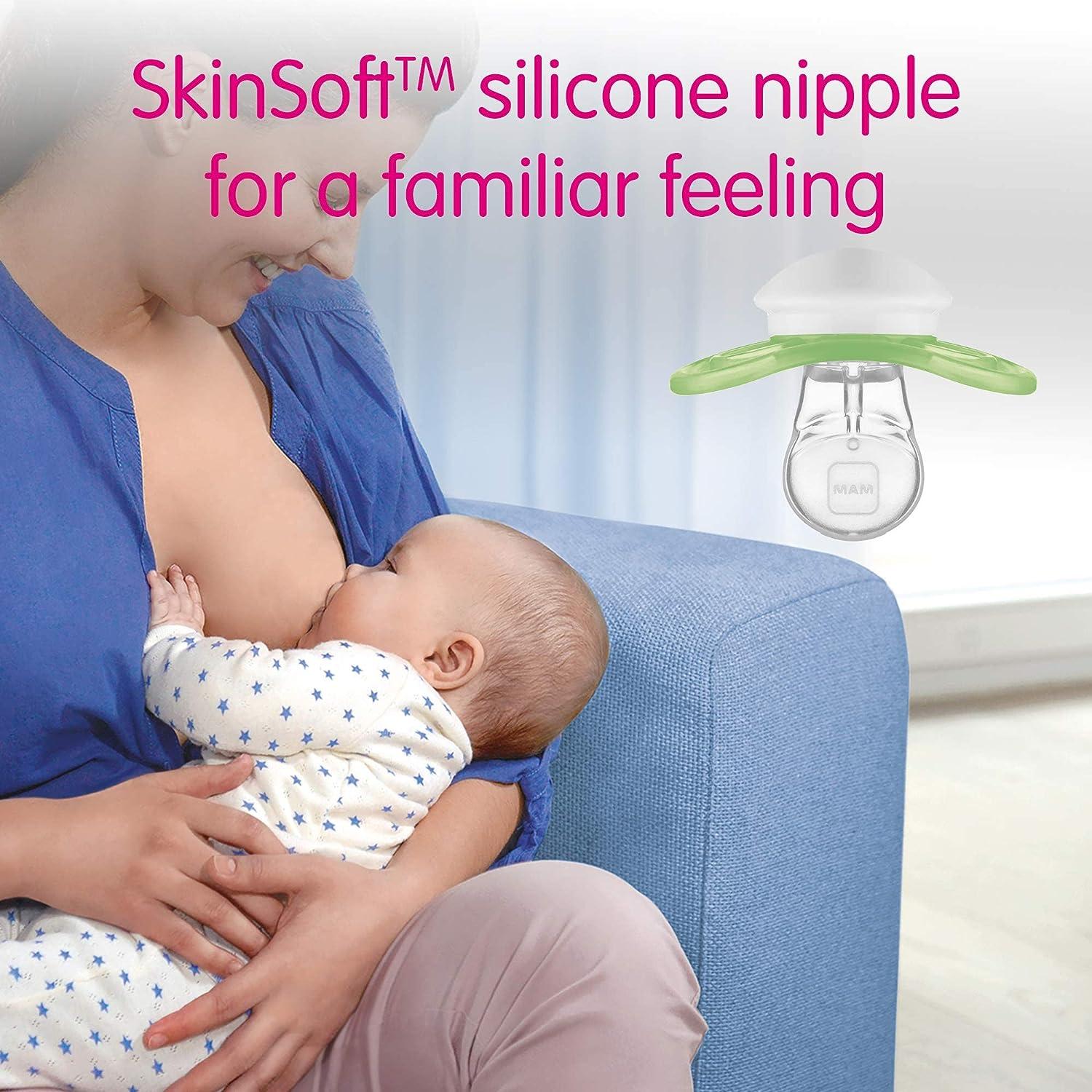 2 PACKS] MAM Teats for Newborns SkinSoft Silicone Nipples for Baby
