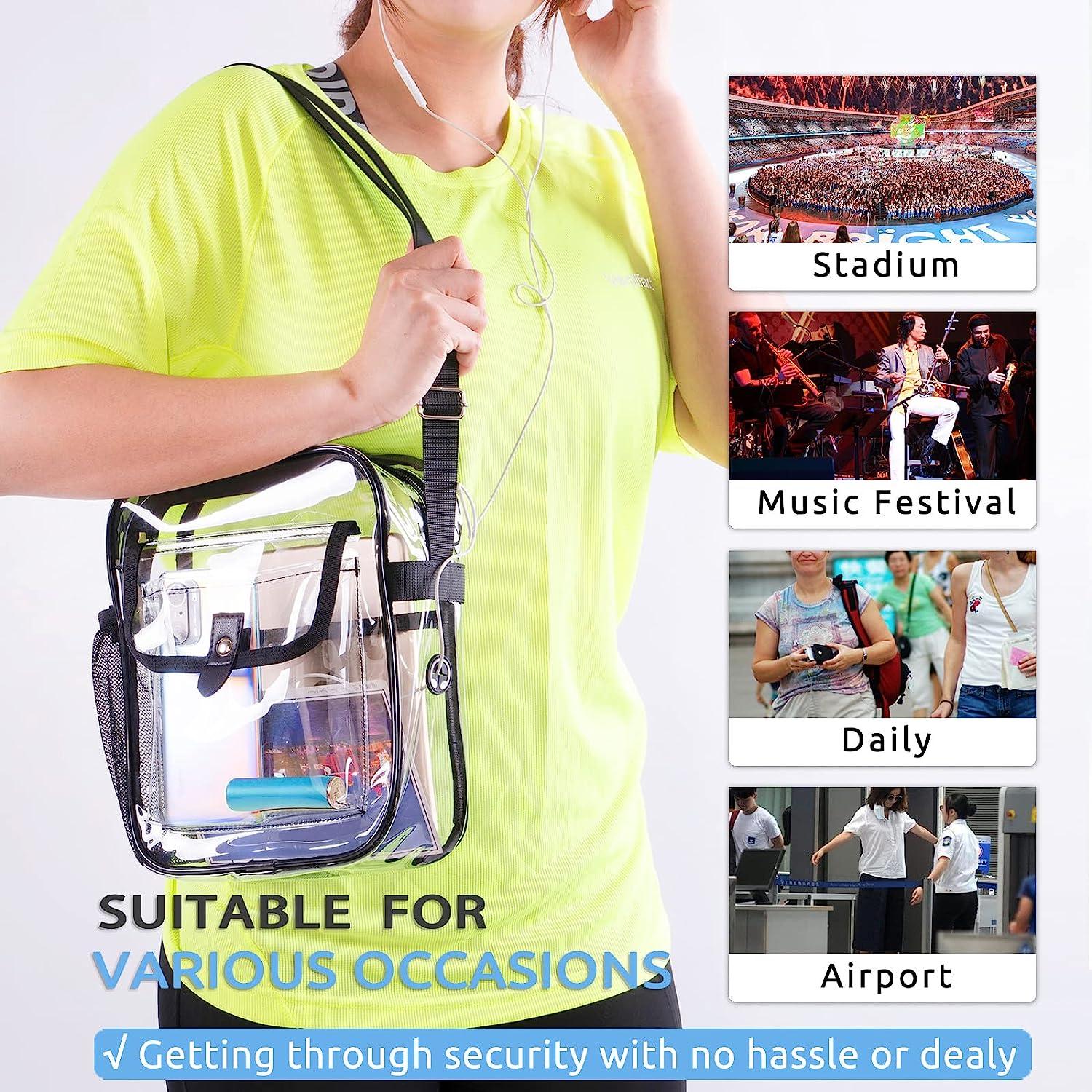 ProCase Clear Purse for Women, Crossbody Handbag Stadium Approved See  Through Shoulder Bag for Concert Game Sport Event