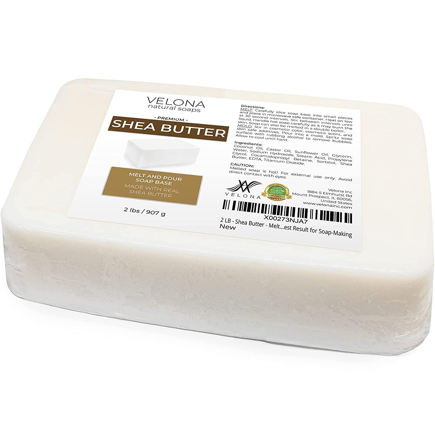velona 4 LB - Ultra Clear Glycerin Soap Base Pre-Cut Cubes, SLS/SLES Free, Melt and Pour