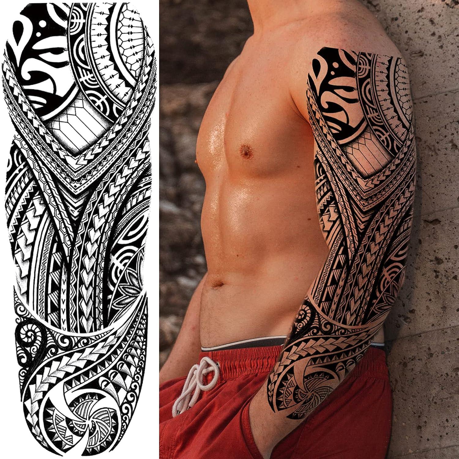 Polynesian half sleeve tattoo design by thehoundofulster on DeviantArt