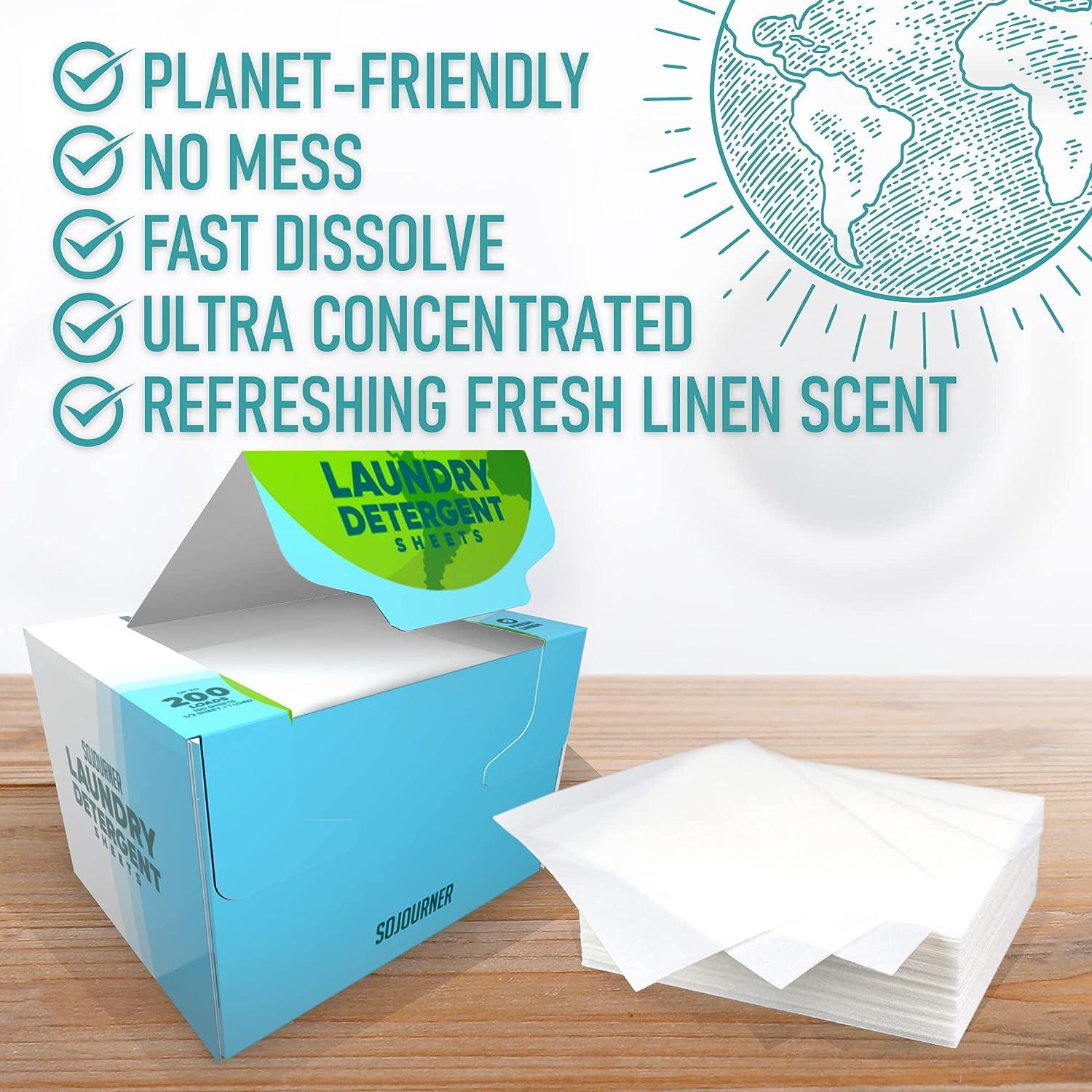 Eco Friendly Laundry Detergent Sheets (100 Sheets 200 Loads) Laundry Sheets  .