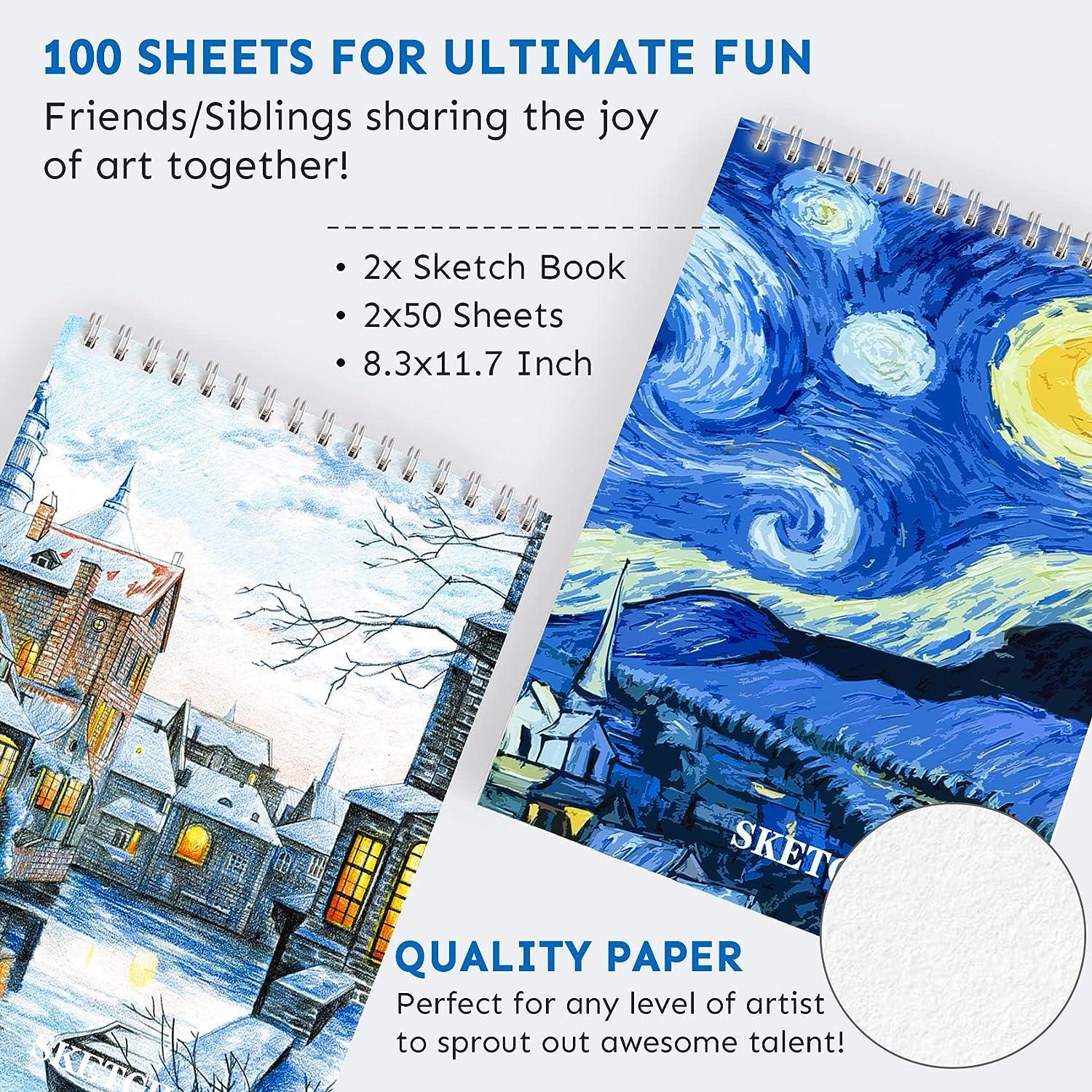 50 Sheets of Colored Pencil Paper Painting Paper Sketch Sheets for Students