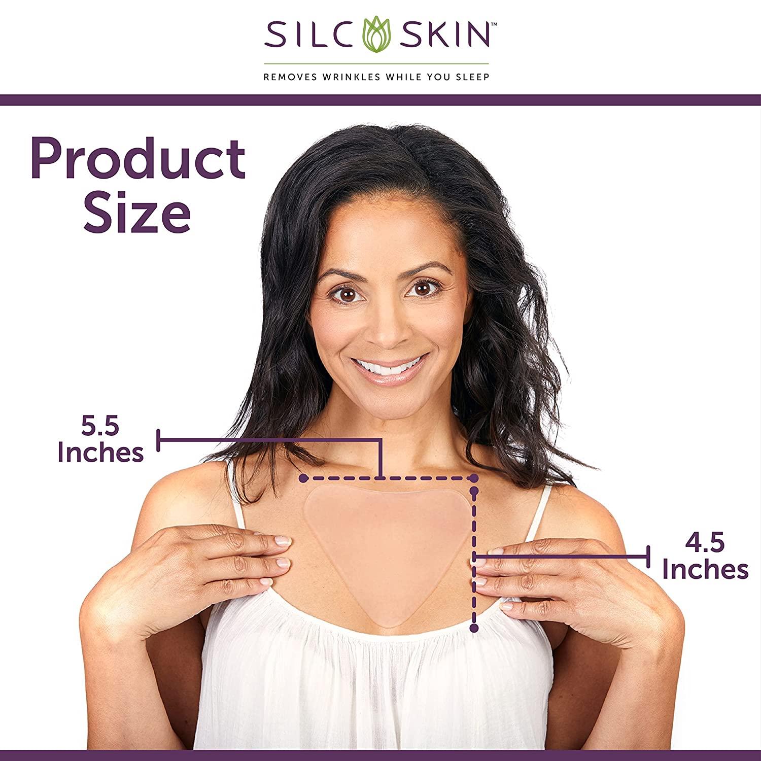 SilcSkin Decollette Pad to Help with Chest Wrinkles from Sun, Aging, Side  Sleeping, Reusable Self Adhesive Medical Grade Silicone, 1 Pad SilcSkin  Decollette Pad, 1 pad