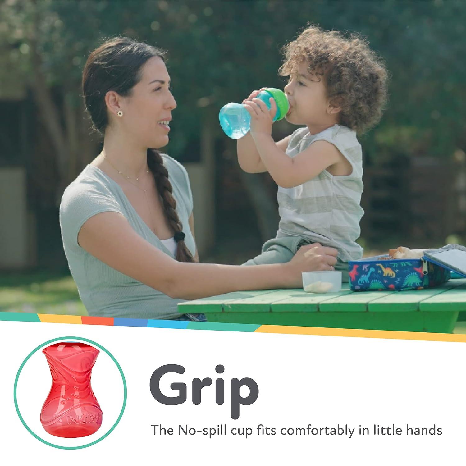 Nuby Sippy Cups | Leak-Proof | Soft Spout | Toddler No Spill | 3 pack | 10  oz