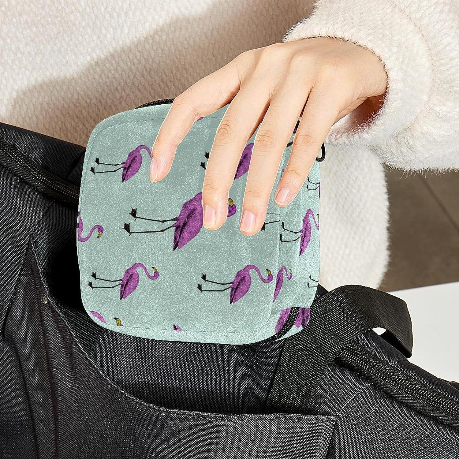 Flamingo Period Pouch Portable Tampon Storage Bag for Sanitary Napkins Tampon  Holder for Purse Feminine Product