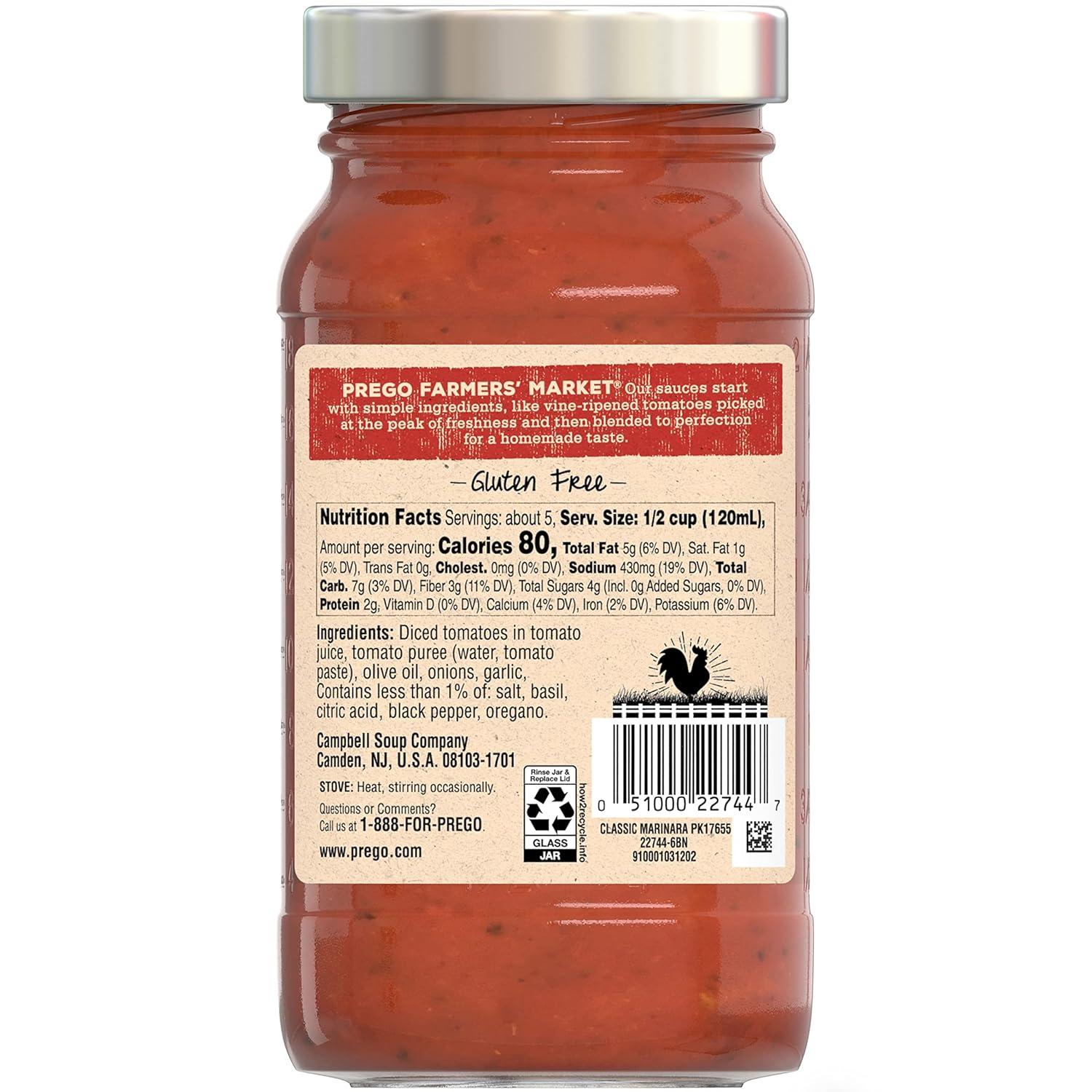 Prego Italian Pasta Sauce Traditional No Sugar Added - 23.5 oz jar