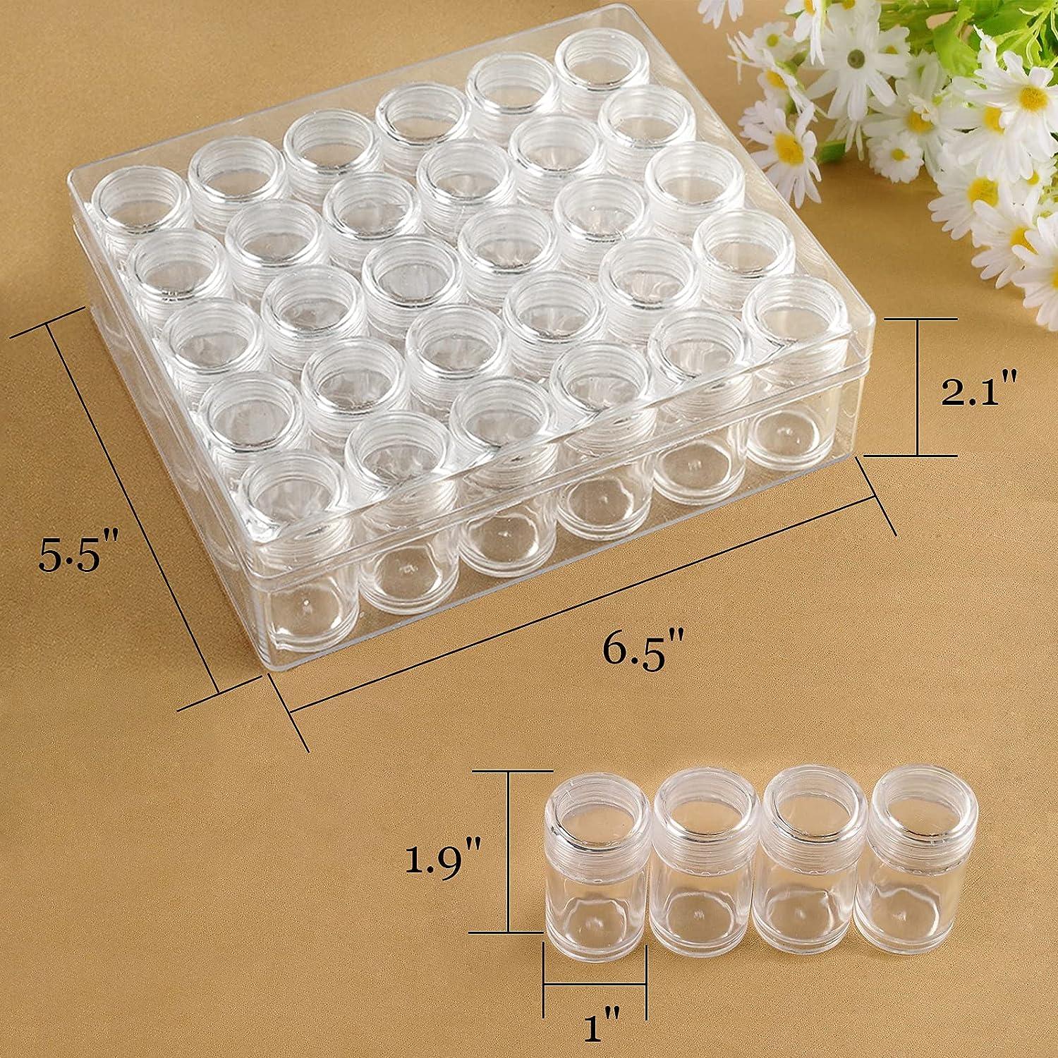 Tosnail 60 Clear Plastic Screw-Top Storage Containers for Diamond Painting  Beads Sequins Nails Jewelry Making