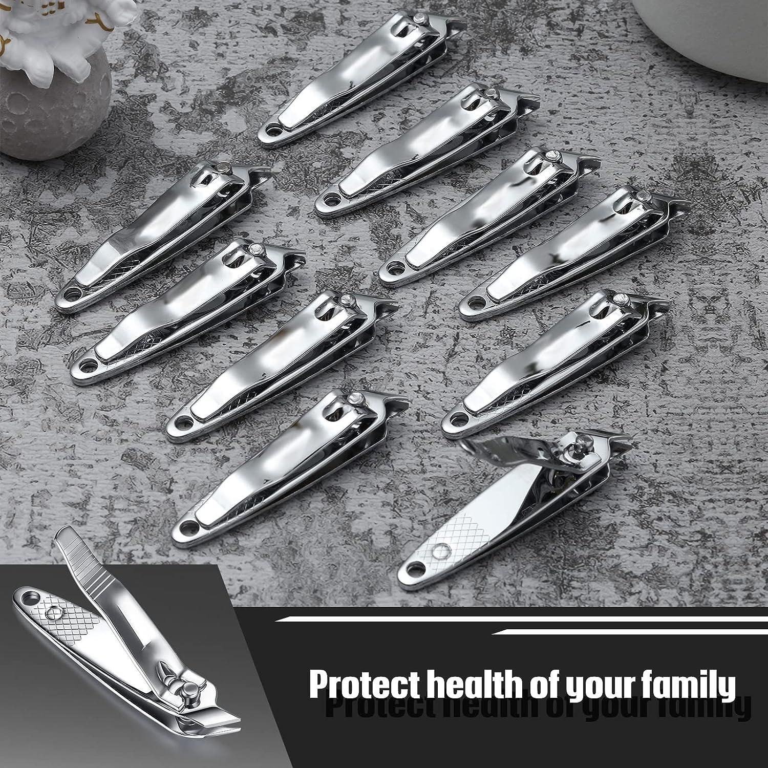 12 Pcs Slanted Edge Nail Clippers Metal Side Cuticle Clippers for Nails  Cutting Curved Nail Edge Trimmer Cutter Angled Travel Pedicure Manicure Tool