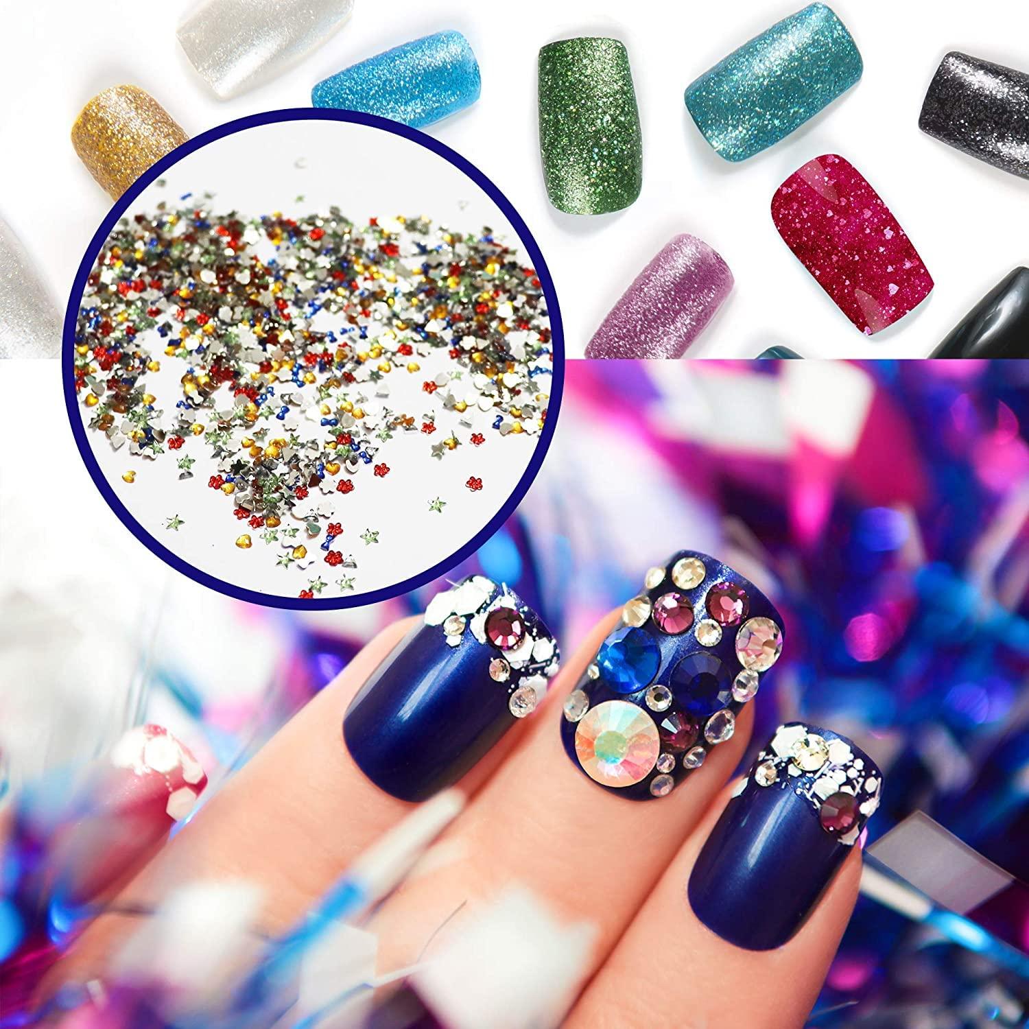 24pcs French Tip False Nails Short Coffin Stick on Nails Black Press on Nails  Glitter Silver Removable Glue-on Nails Full Cover Fake Nails Women Girls Nail  Art Accessories : Amazon.co.uk: Beauty