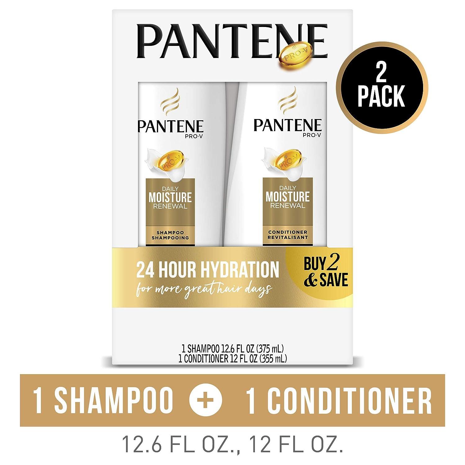 Pantene Daily Moisture Renewal Duo set 12.6 Oz Shampoo and 12 Oz  Conditioner (1 Each))