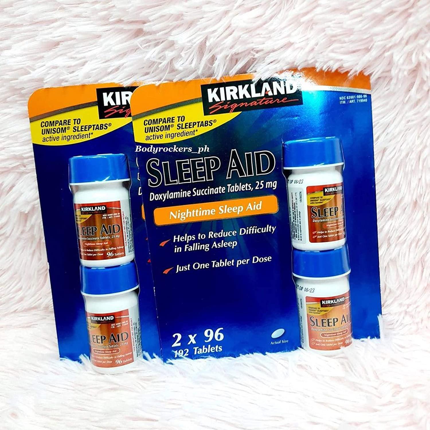 Kirkland Signature Sleep Aid Doxylamine Succinate 25 Mg 96 Count (Pack of 2)