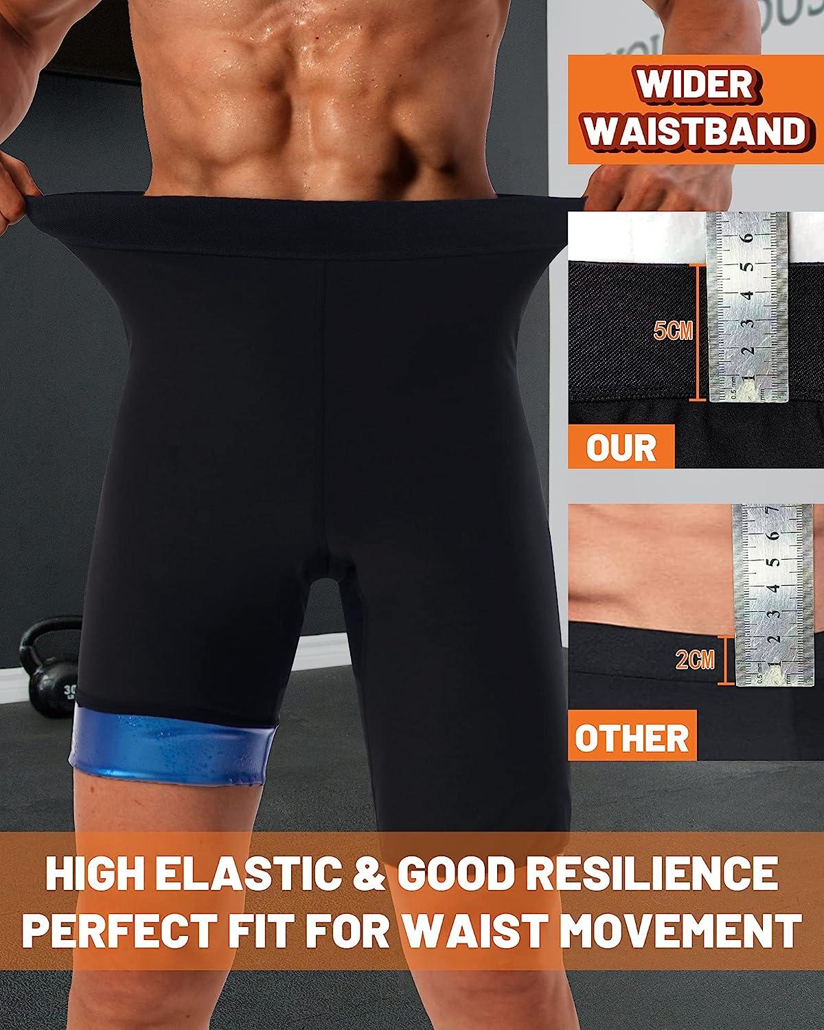 Sauna Sweat Short Pants Hot Thermo Leggings Sauna Tight Pants Compression  Hight Waist for Gym Polymer Pants Workout Fitness Exercise Body Shaper Sauna  Suit 