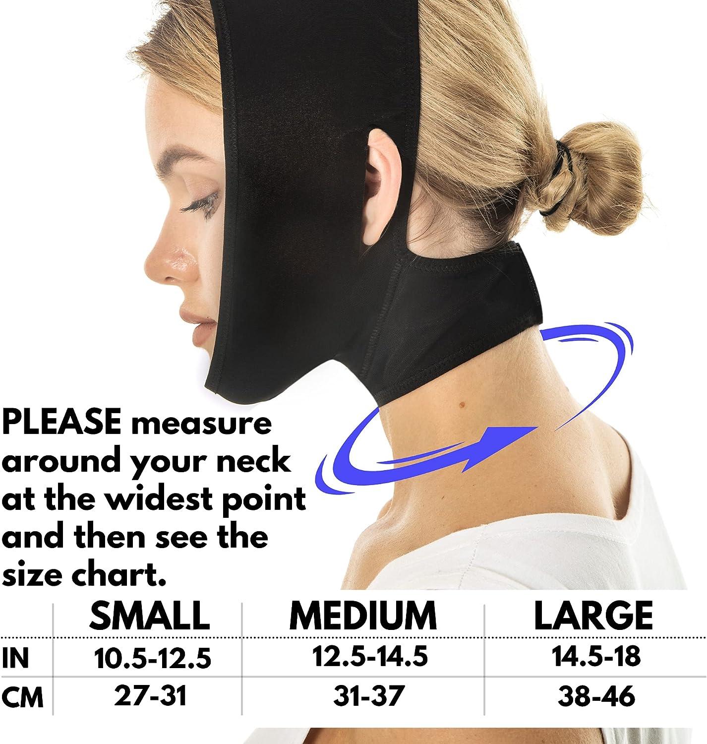 Post Surgery Neck and Chin Compression Garment Wrap Bandage, Face ...