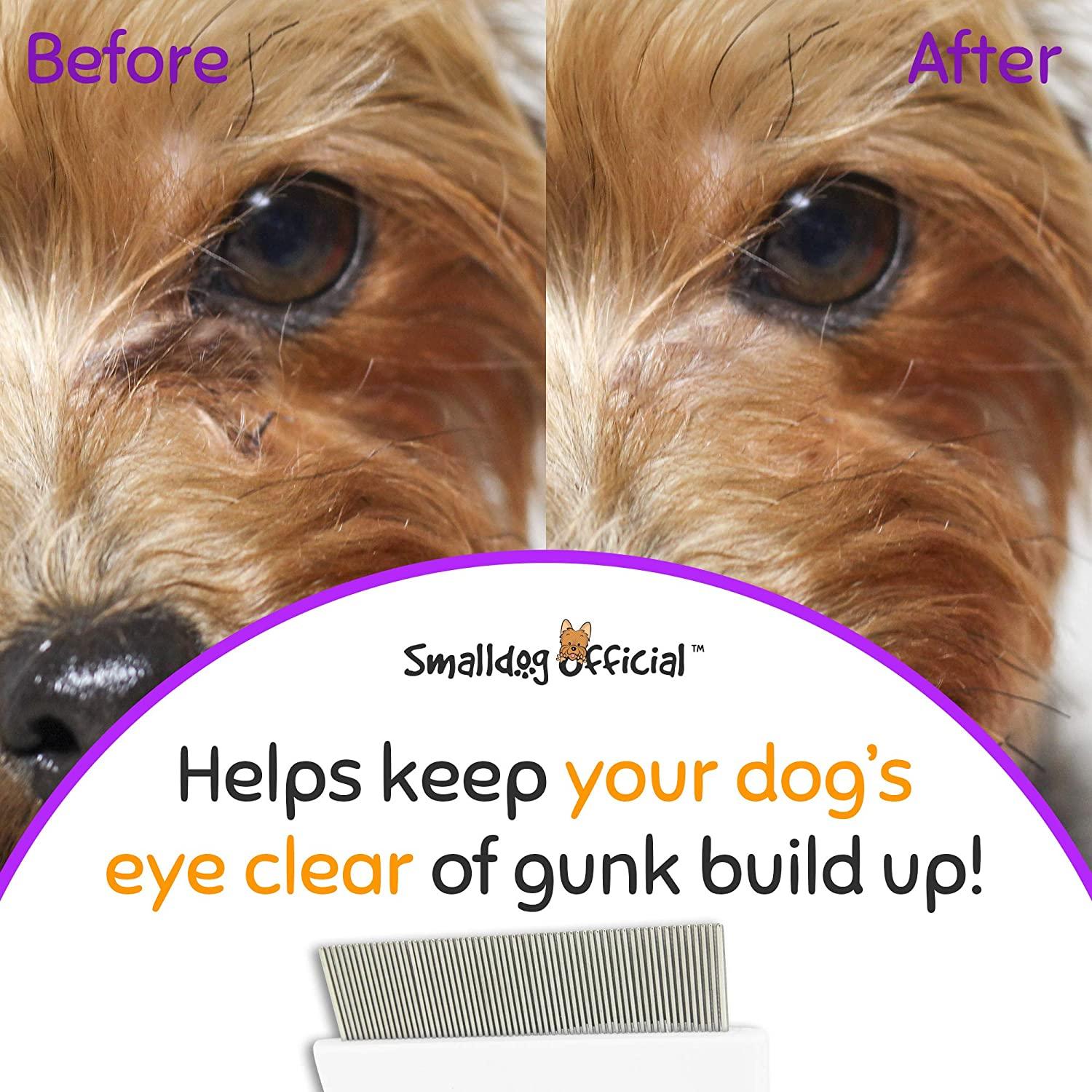 Smalldog Official ByeBye Eye Gunk! Comb Removes Dog Eye Gunk