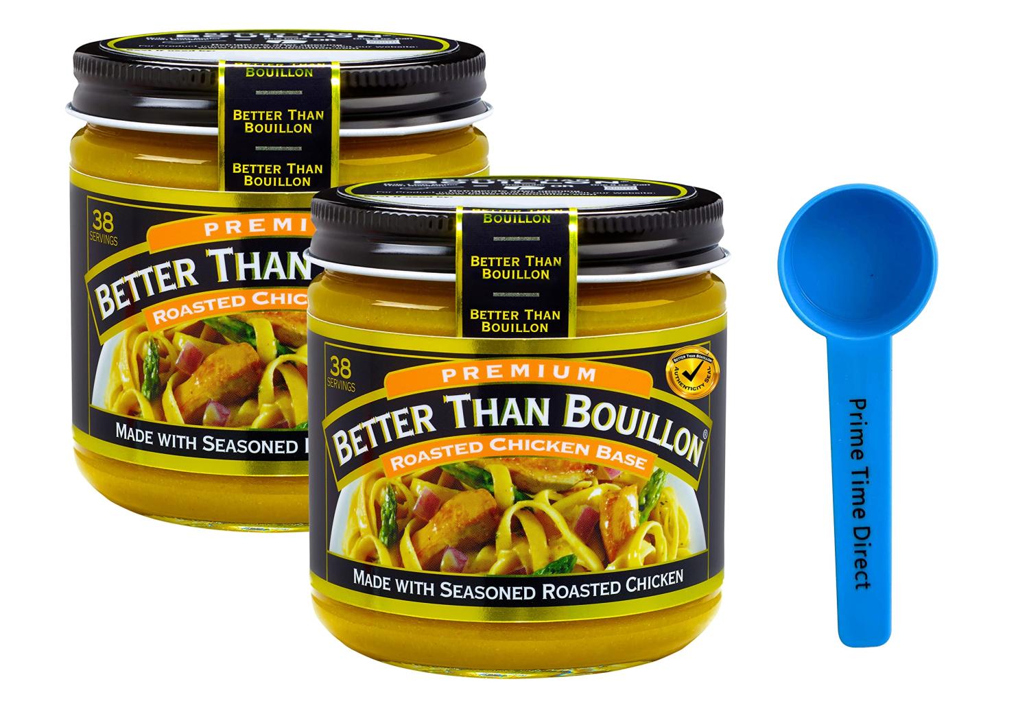 Better Than Bouillon Roasted Garlic Base 8 oz (Pack of 1) Bundle with  PrimeTime Direct Teaspoon Scoop with BTB Authenticity Seal