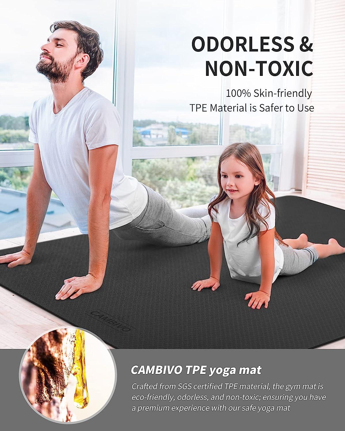 Yoga Mat with Strap, 1/3 Inch Extra Thick Yoga Mat Double-sided Non Slip,  Professional TPE Yoga Mats for Women Men, Workout Mat for Yoga, Pilates and  Floor Exercises, Sports & Outdoors 