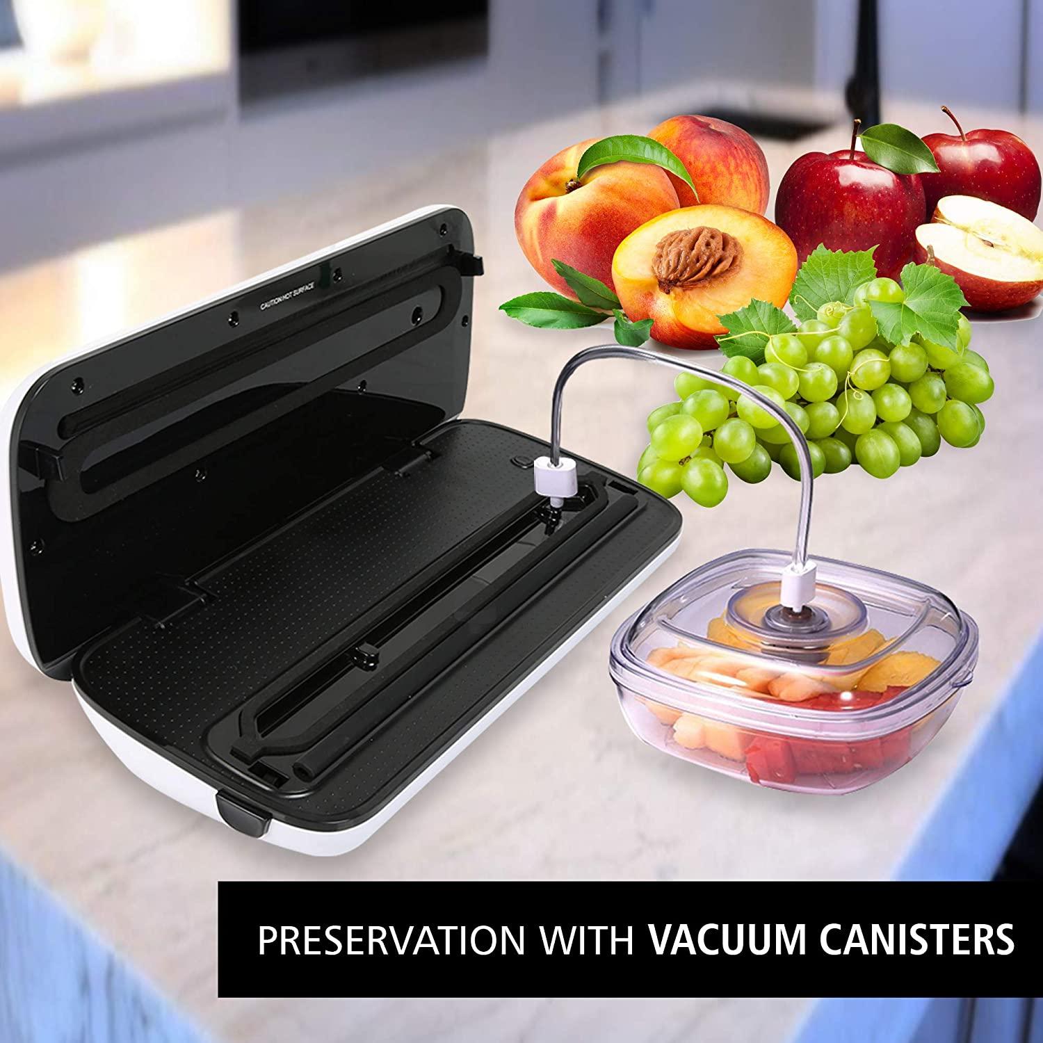NutriChef Reusable Vacuum Food Bags Automatic Food Vacuum Sealer