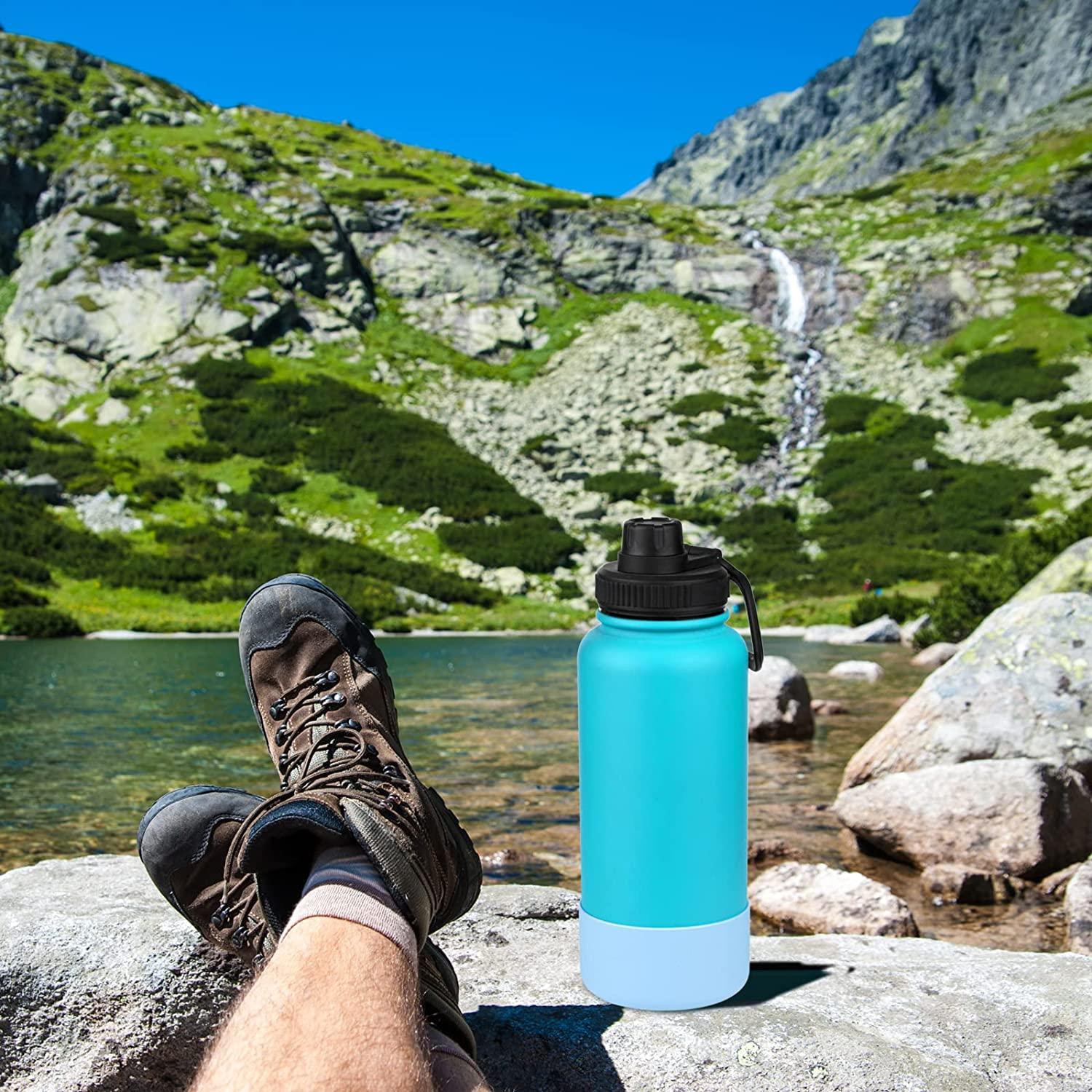 Protective Silicone Bottle Boot/Sleeve Hydro Flask Anti-Slip Bottom Cover  Hot US[12 to 24 oz,Teal] 