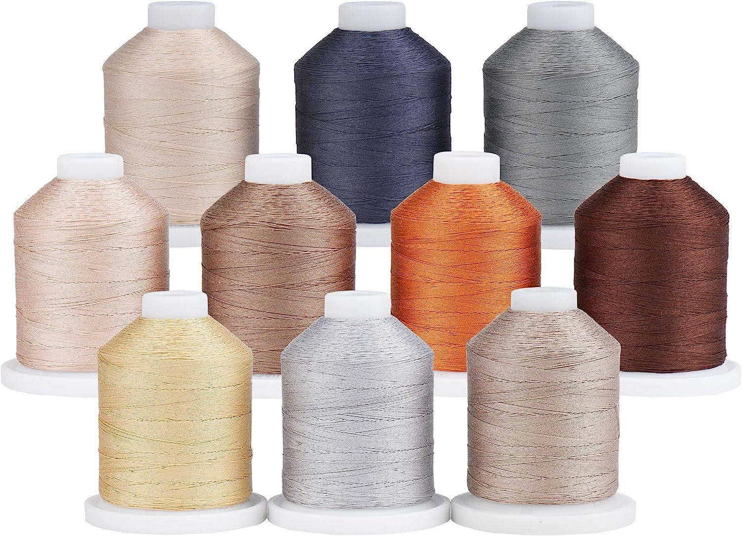 800 Yards Each 10 Neutral Colors Cotton Quilting Thread for Hand