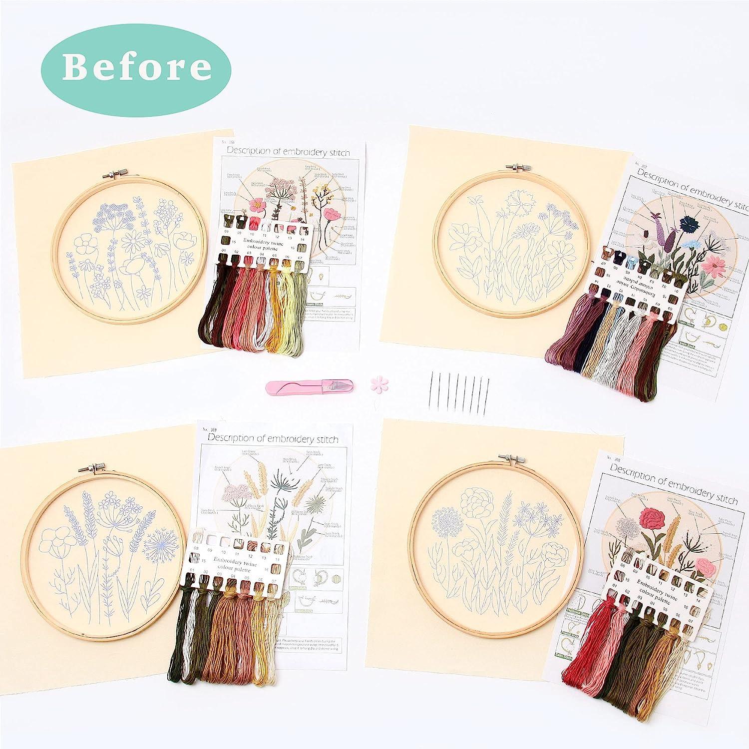 Custom Country Kit National Flower Embroidery Kit Beginner